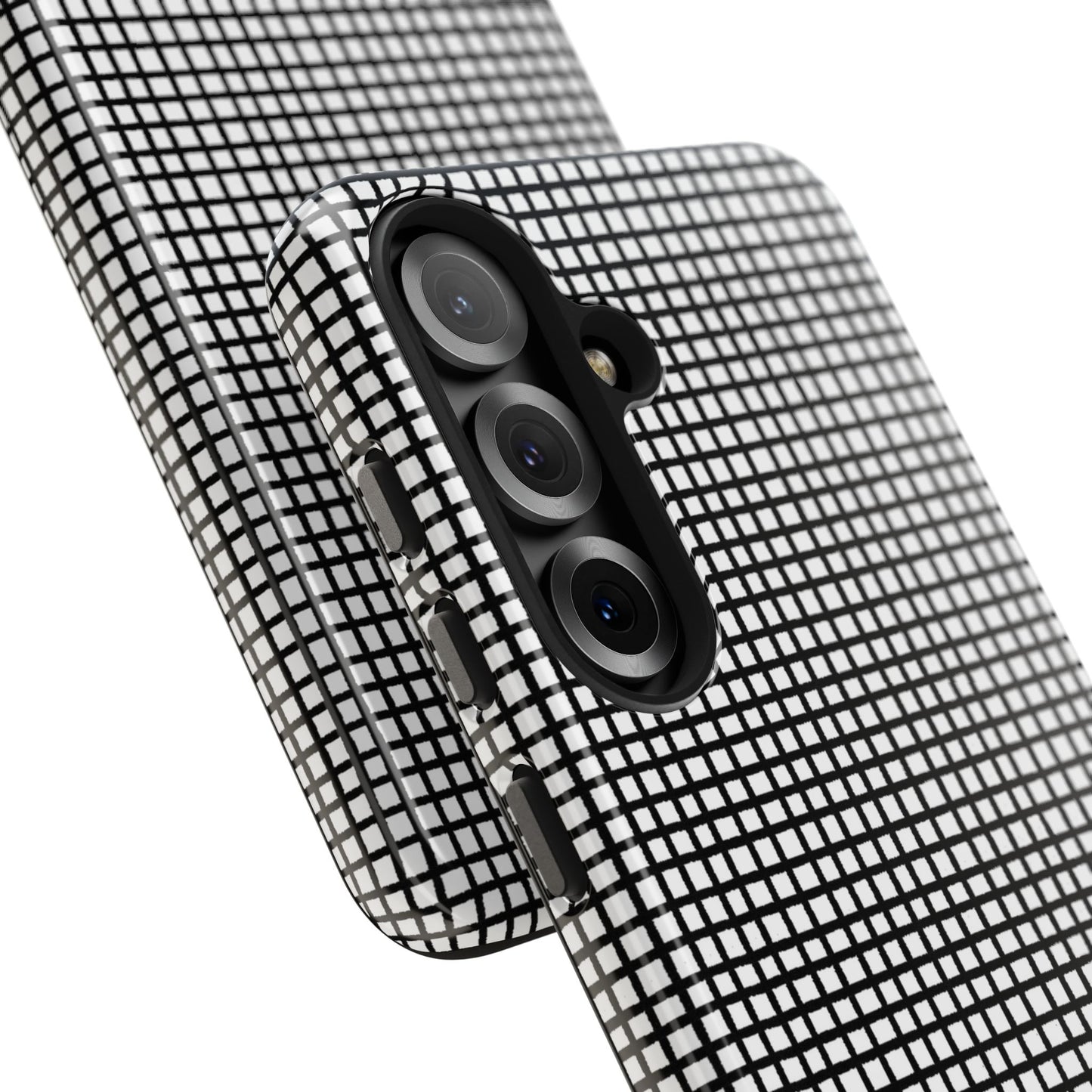 Gingham Black / White Phone Case