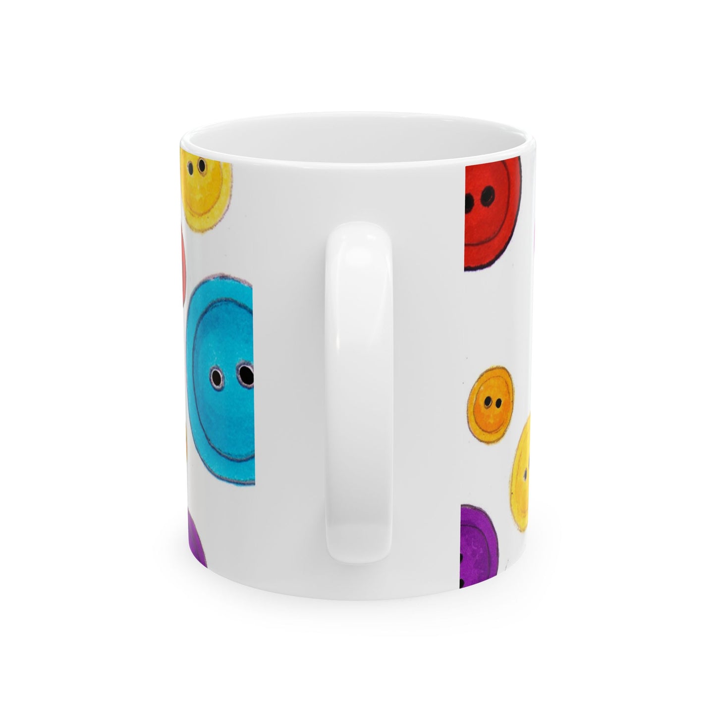 Button Dots White Cup