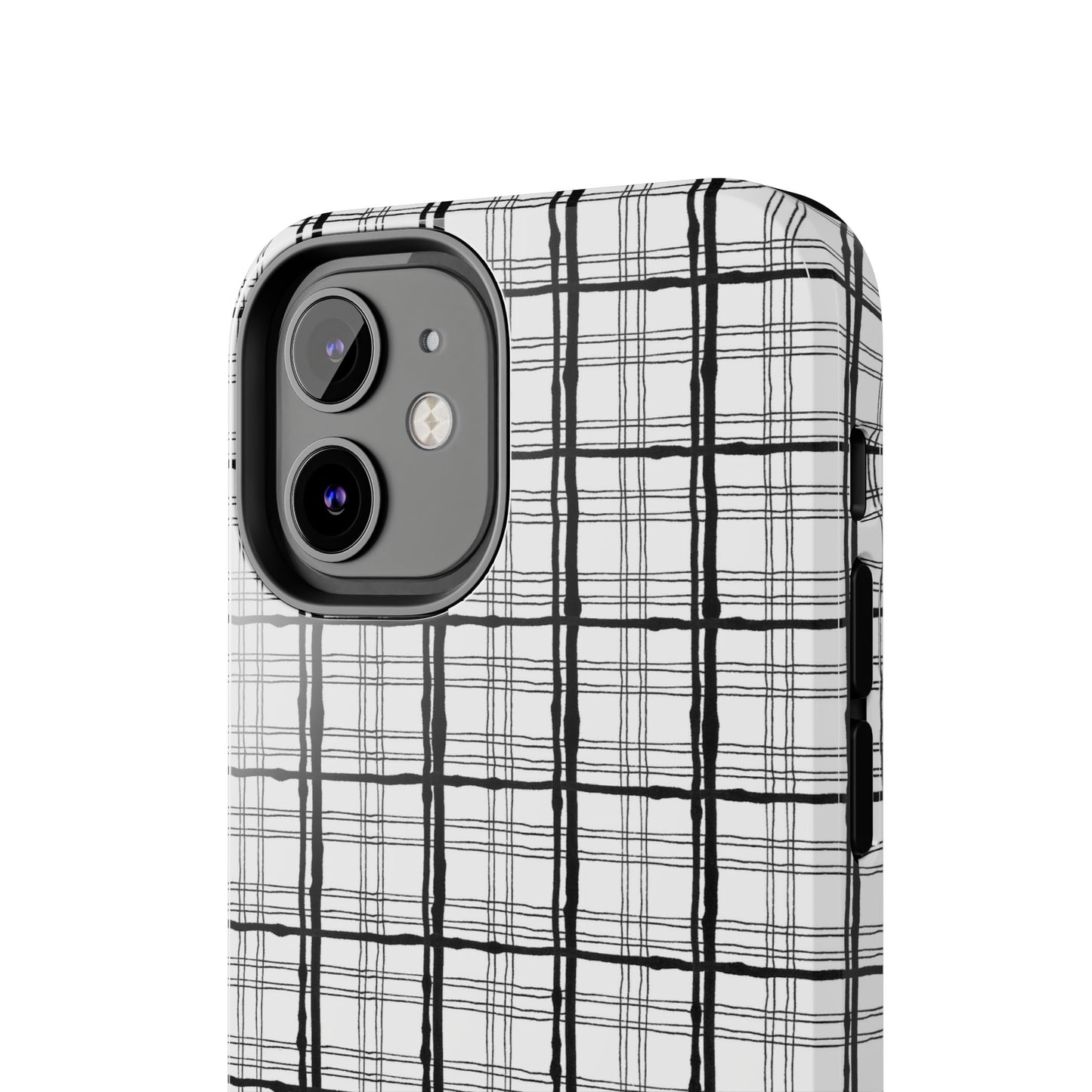Sophistiplaid White / Black Phone Case