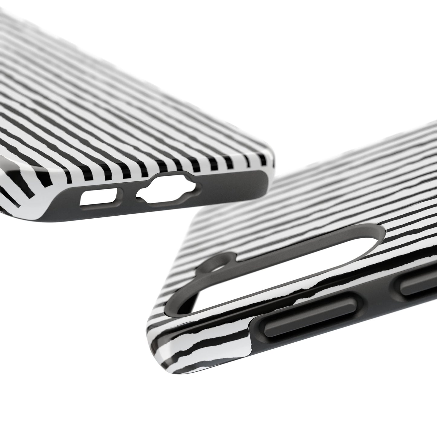 Sorta Stripe White / Black Phone Case