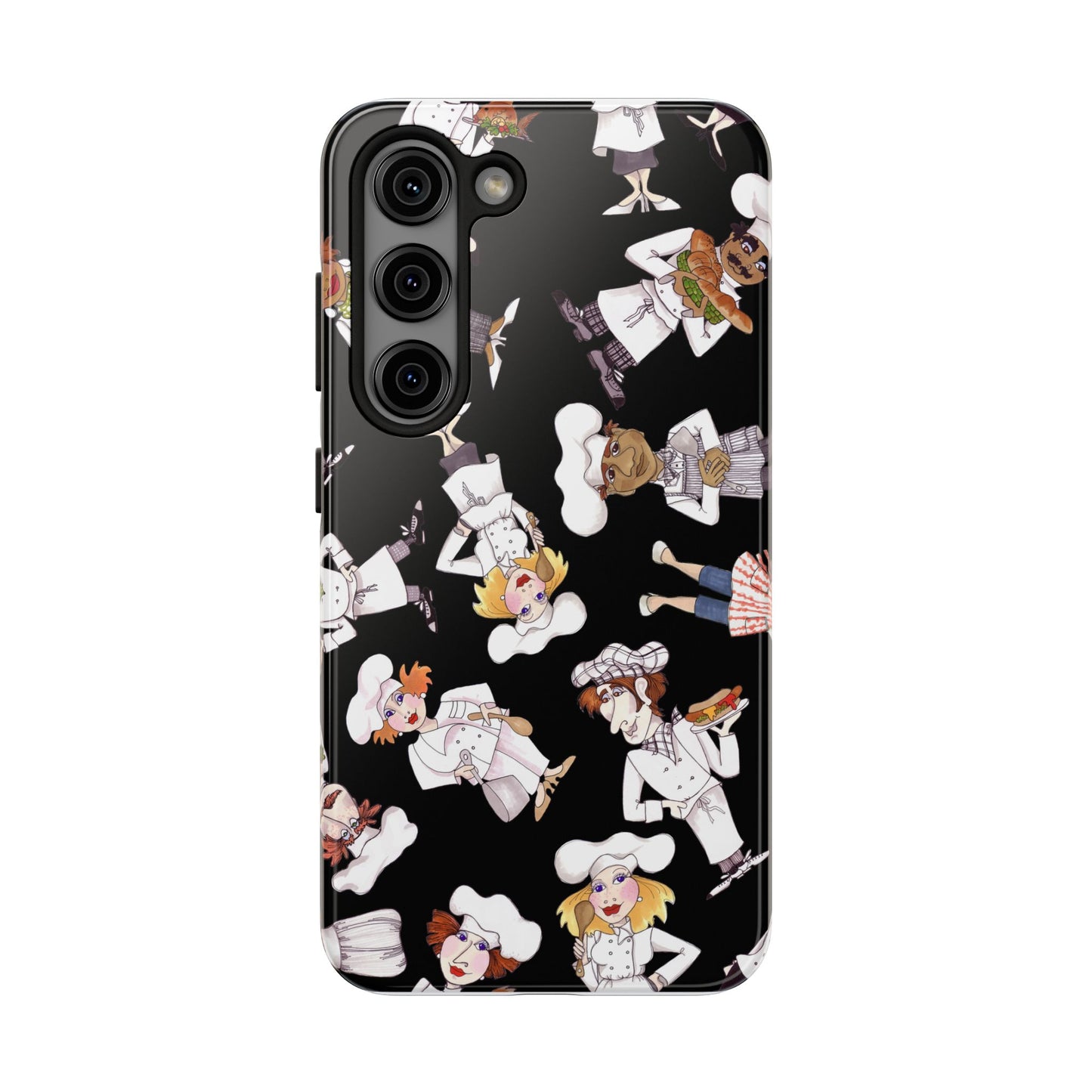 Tossed Chefs Black Phone Case