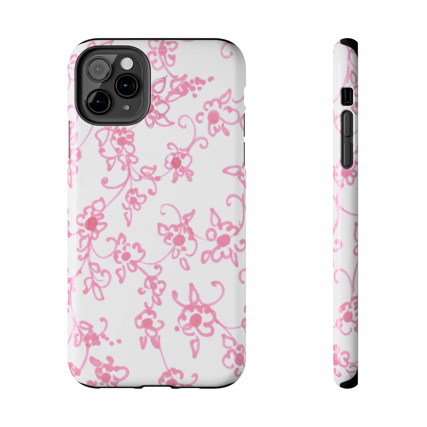 Juliette Ladies White / Pink Flowers Phone Case