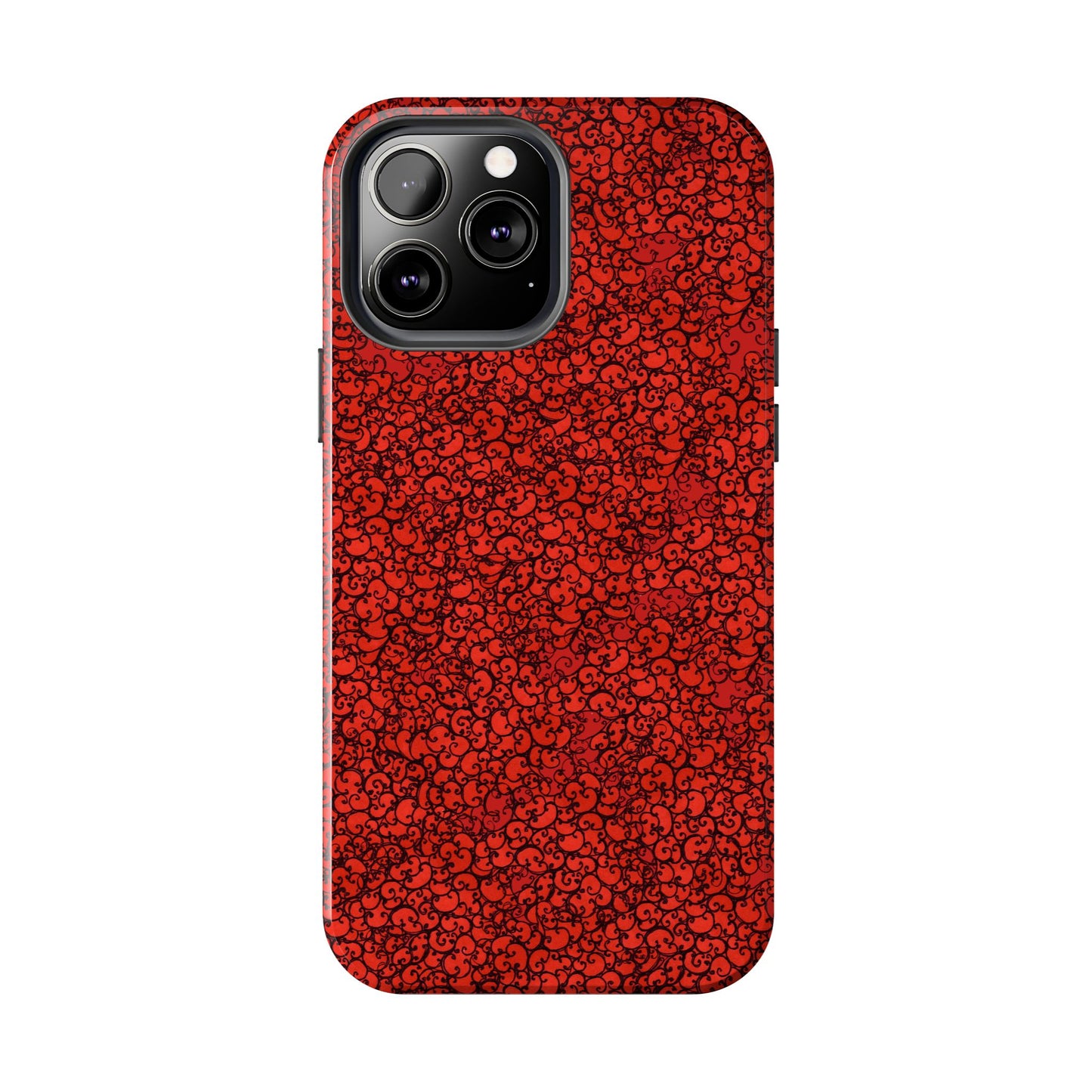 Scrollie Red / Black Phone Case