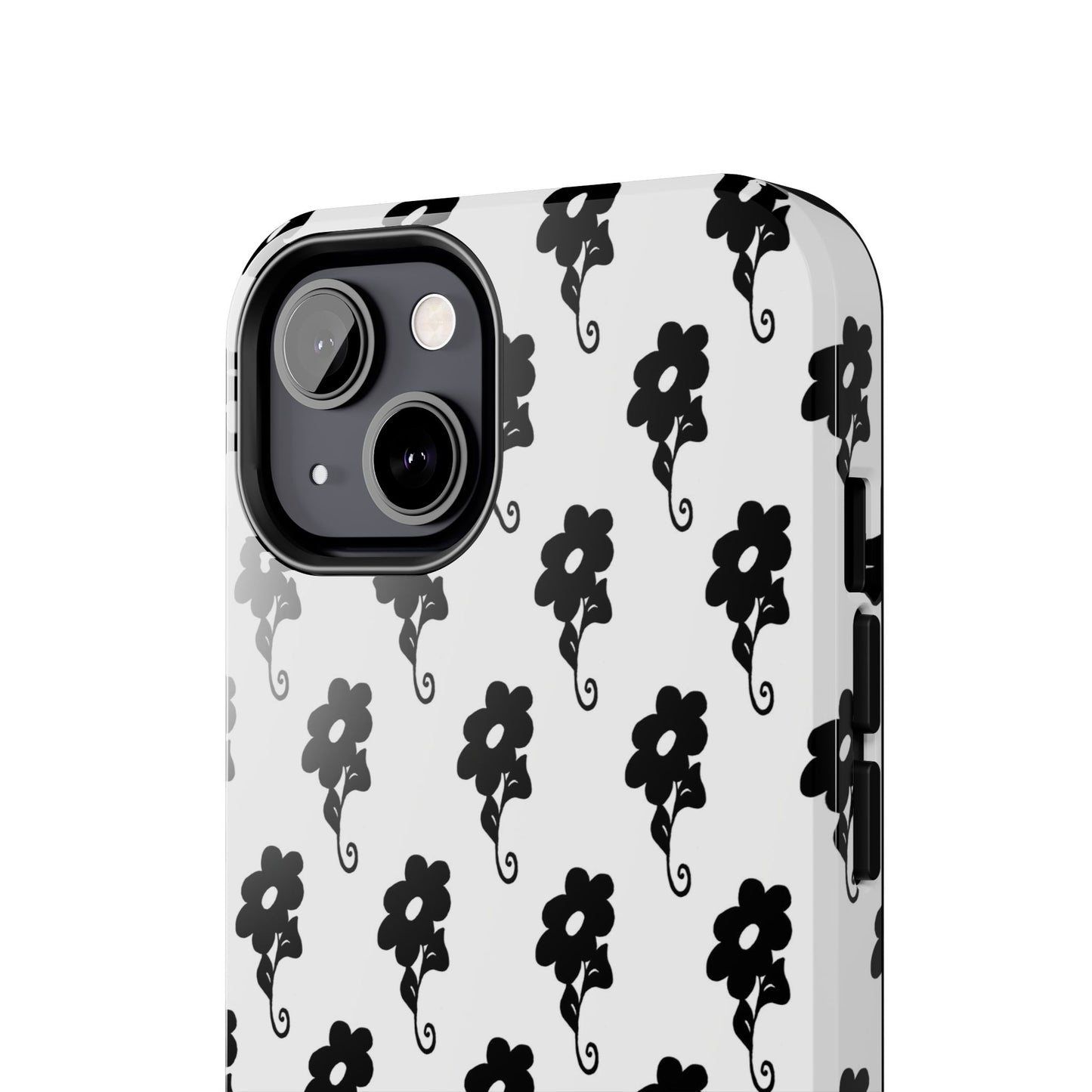 Flowers White / Black Phone Case