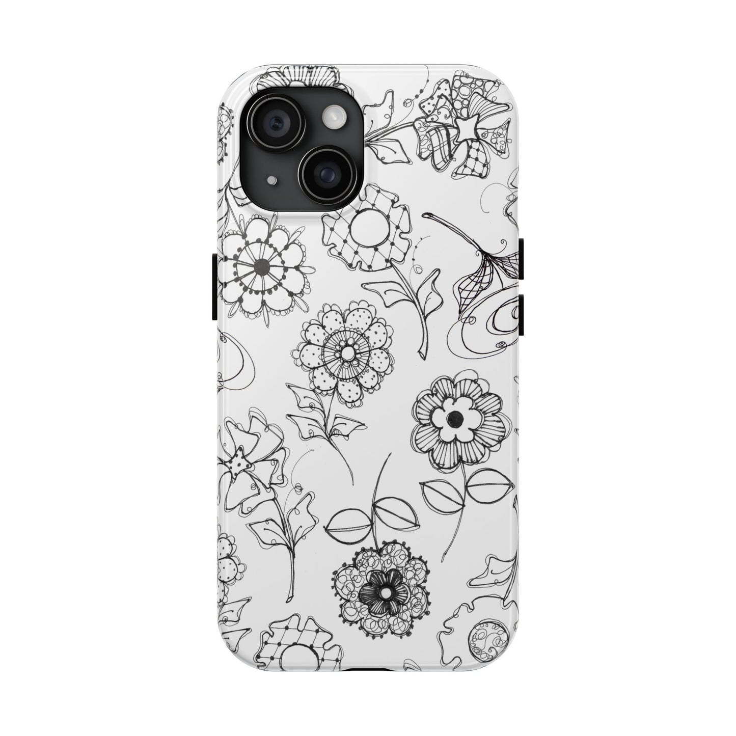 Paper Posies White Phone Case