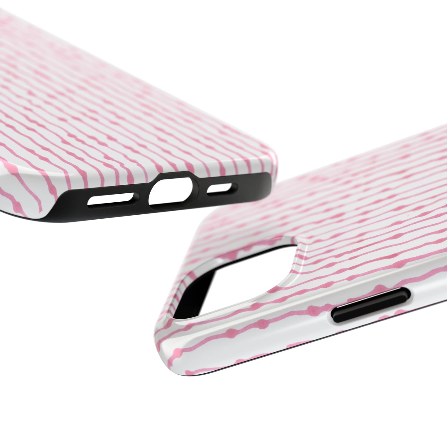 Faux Seersucker White / Pink Phone Case