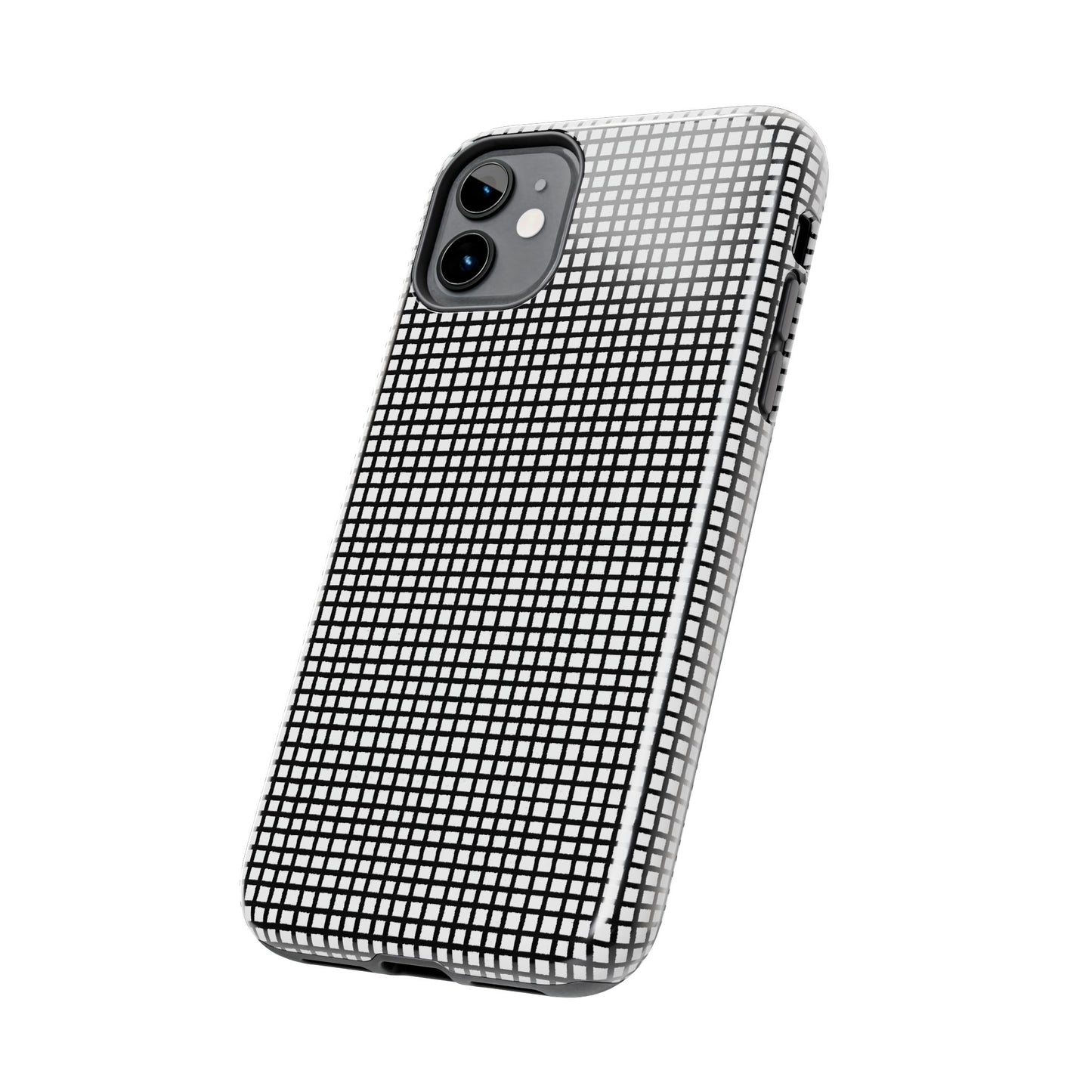 Gingham Black / White Phone Case