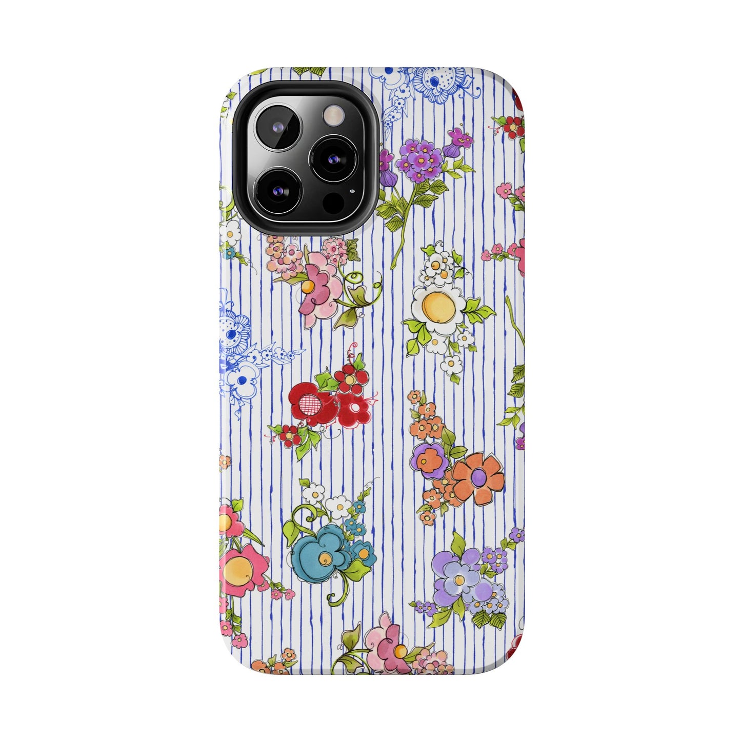 Mixed Bouquets Blue / White Phone Case