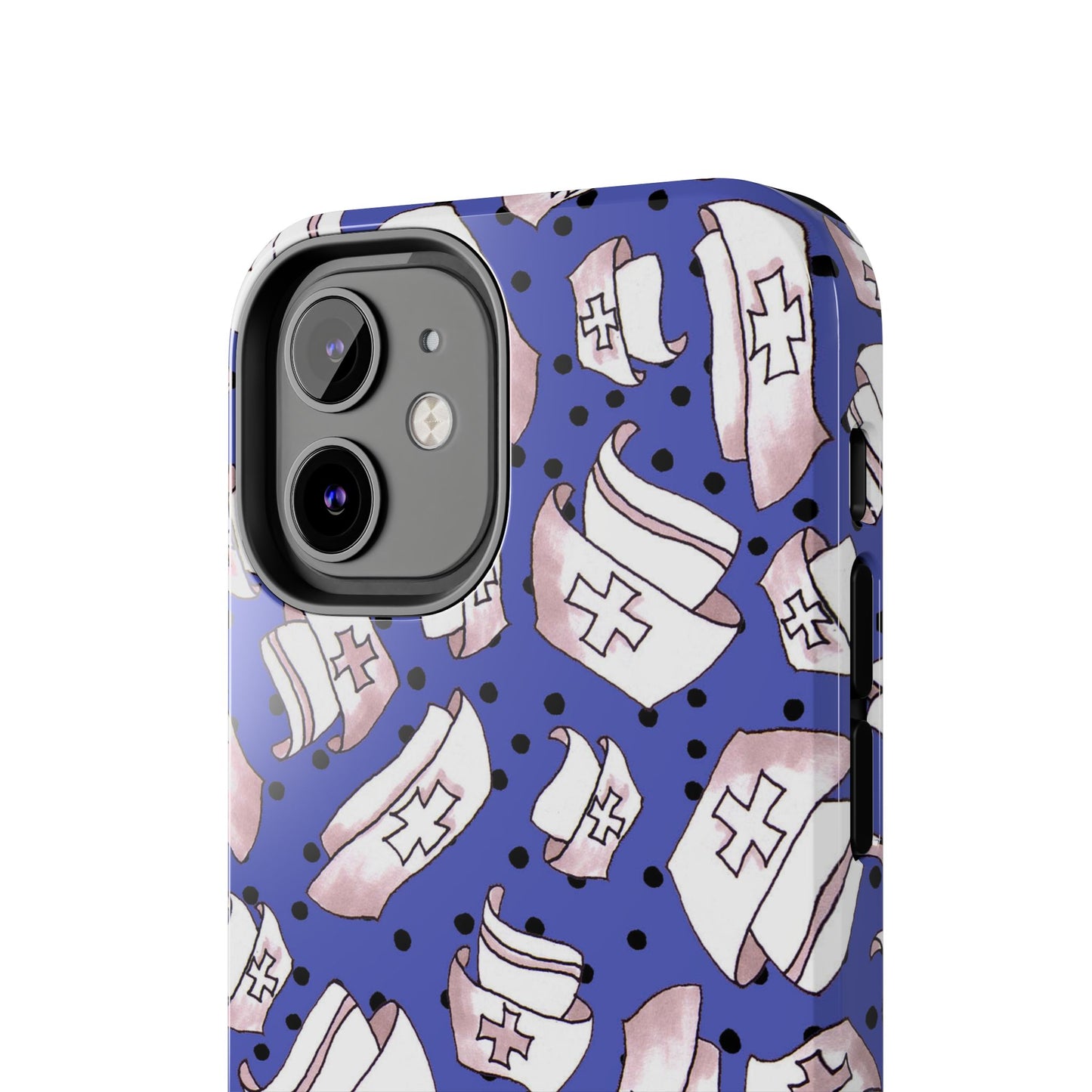 Med Hats Blue / Black Phone Case