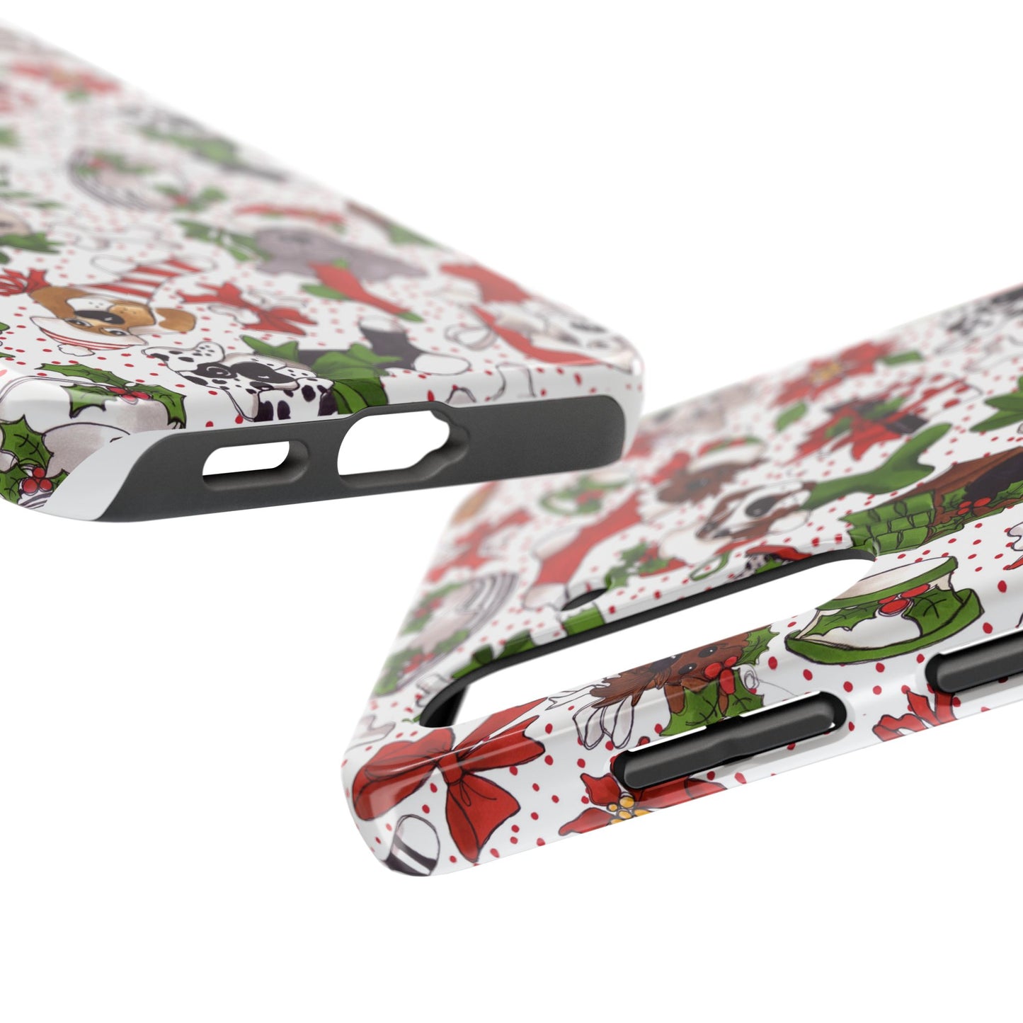 Holiday Fun Toss White / Red Phone Case