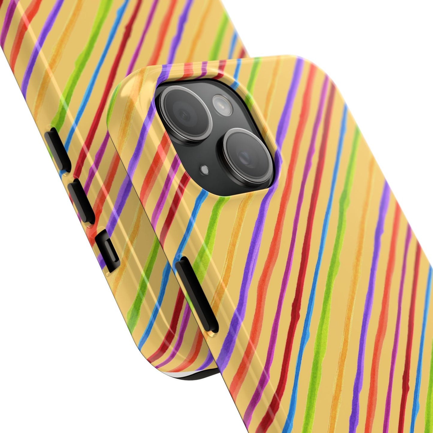 Calico Stripe Yellow Phone Case