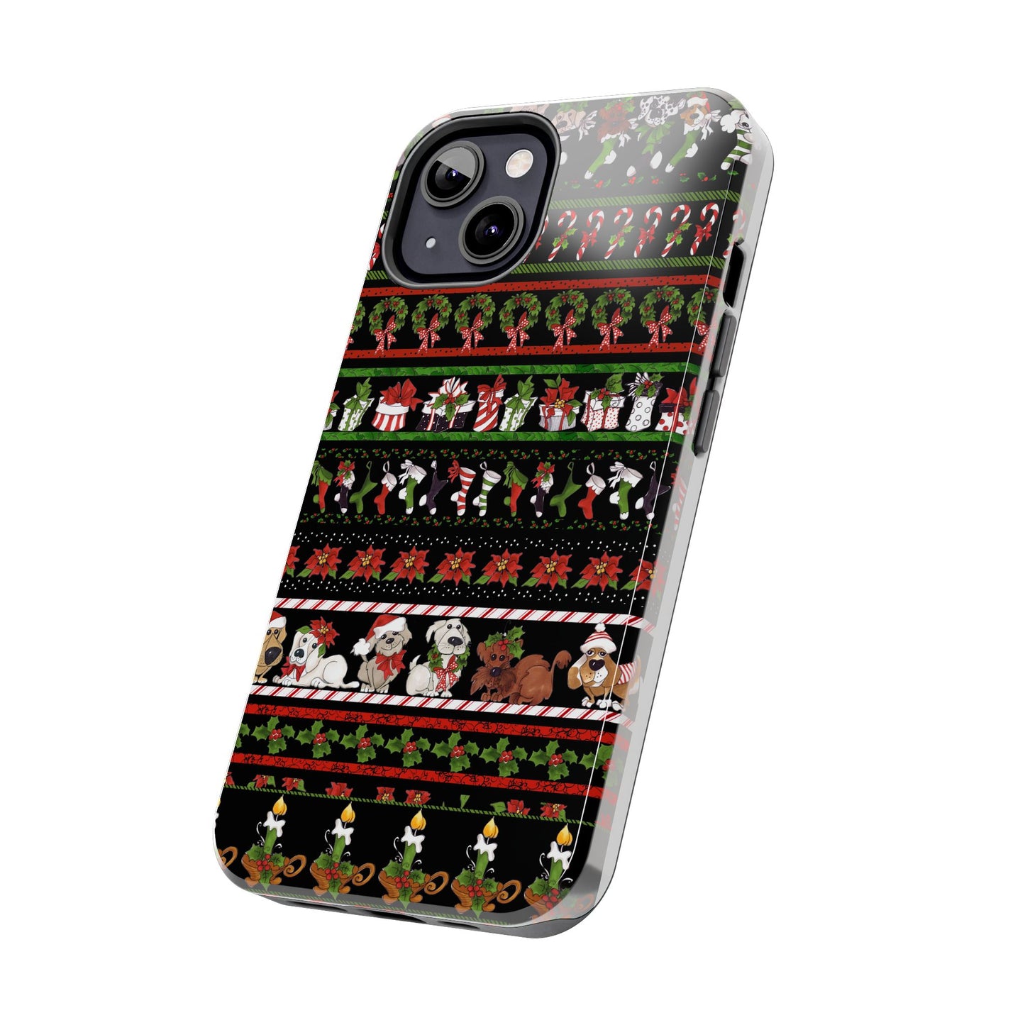 Holiday Borders Black Phone Case