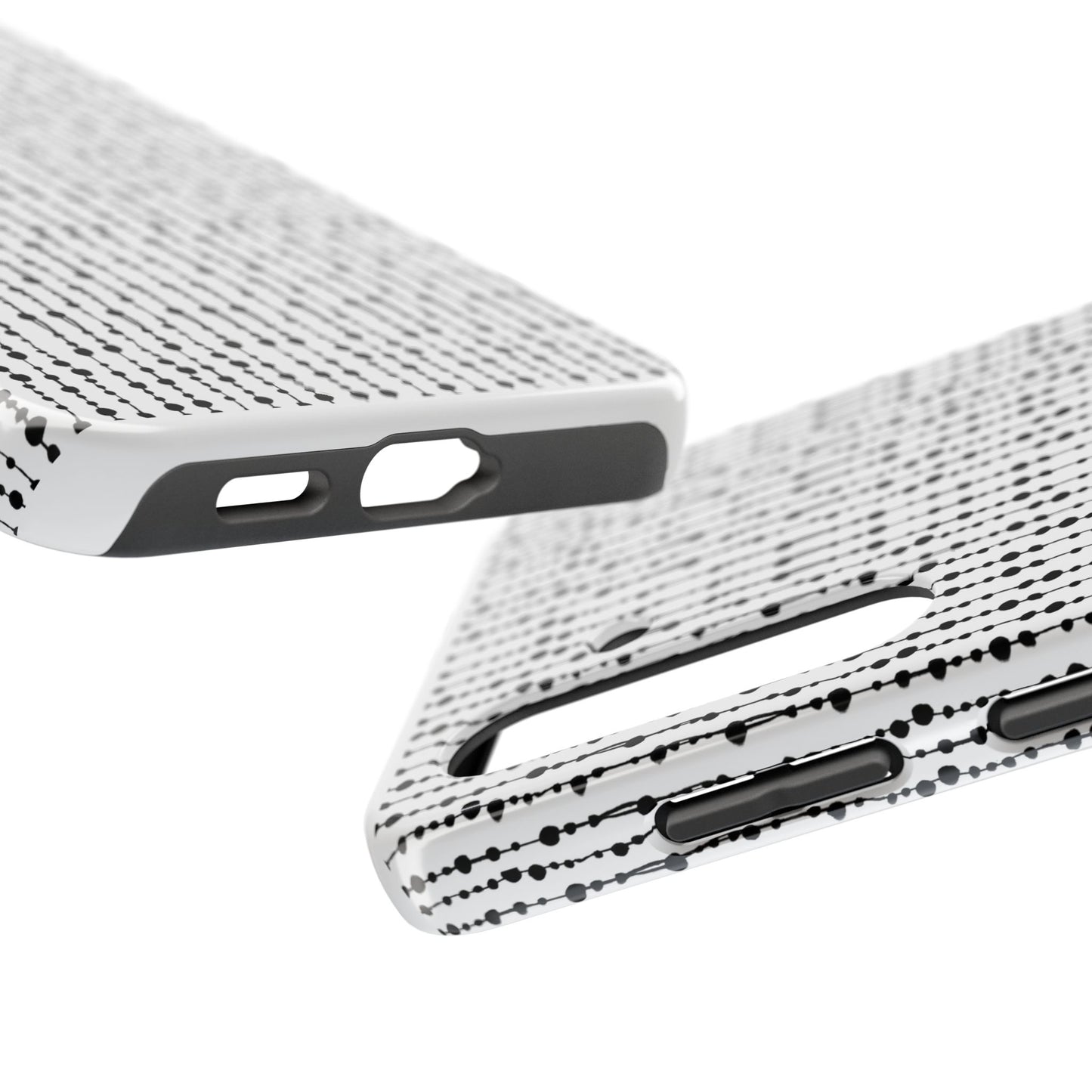 Beaded Curtain White / Black Phone Case