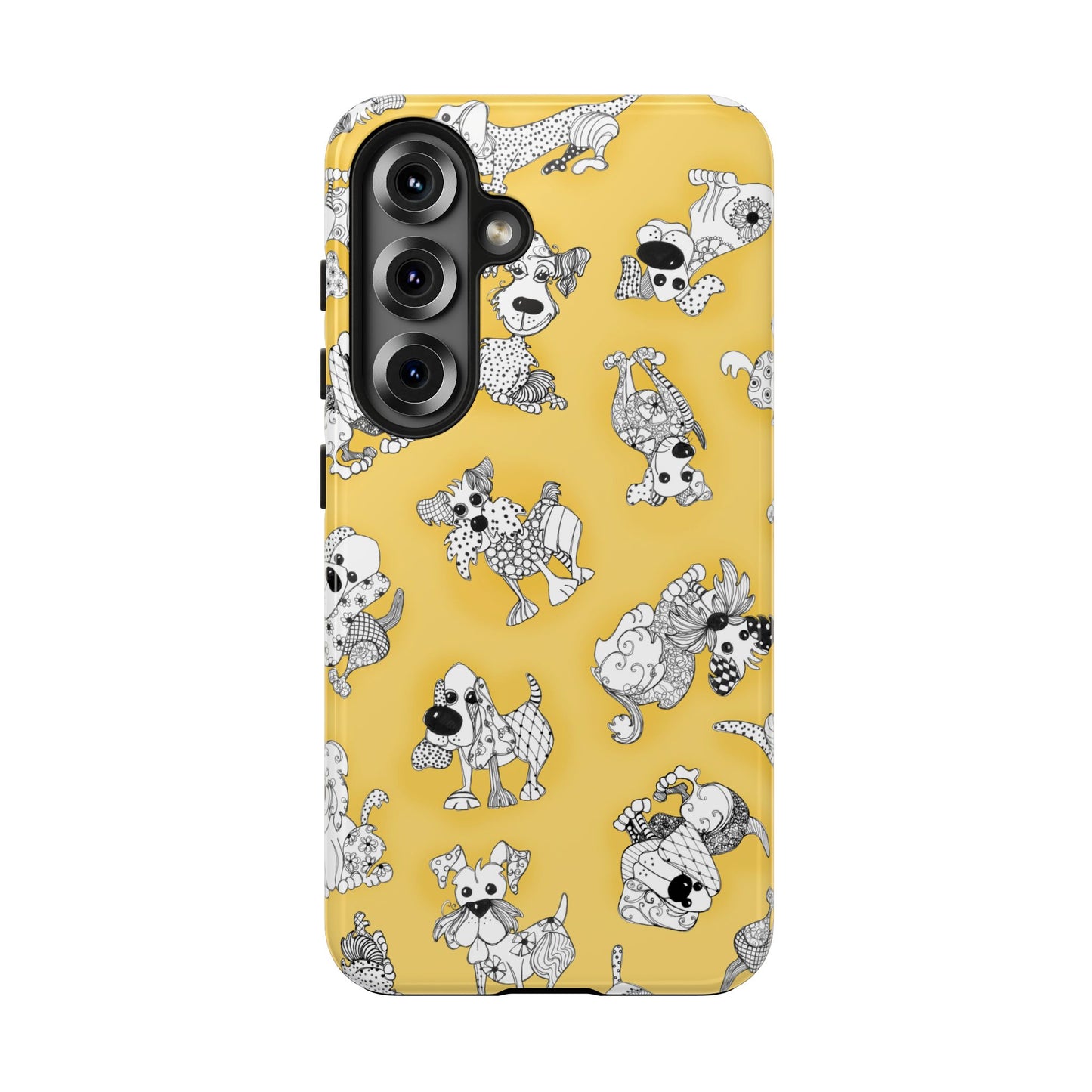 Doodle Dogs Yellow Phone Case