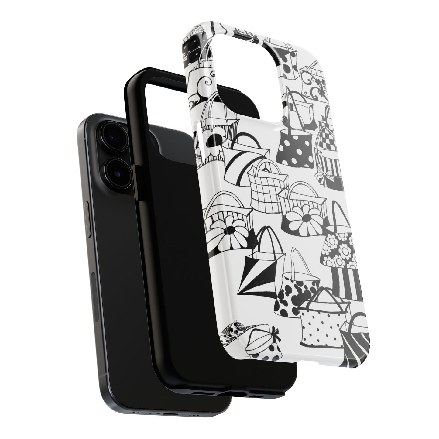 Totes White / Black Phone Case