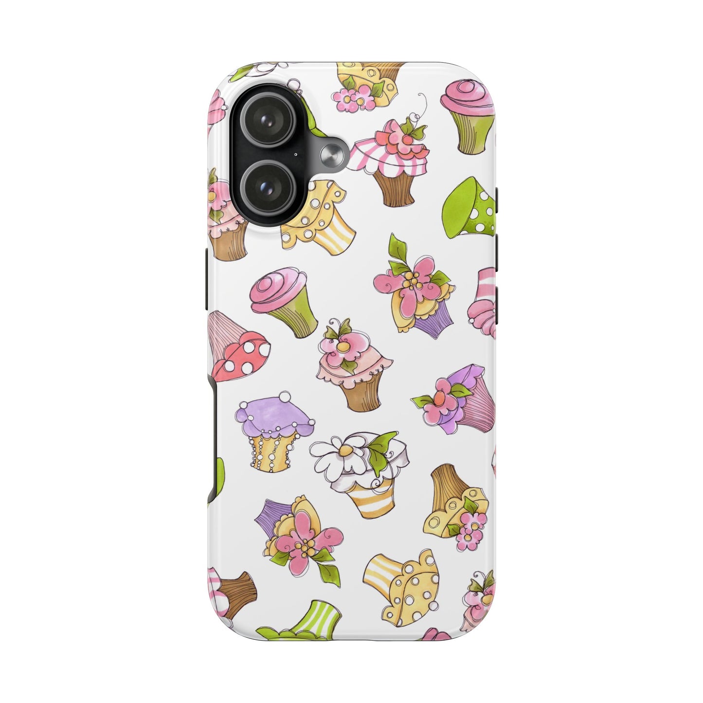 Cupcake Toss White Phone Case