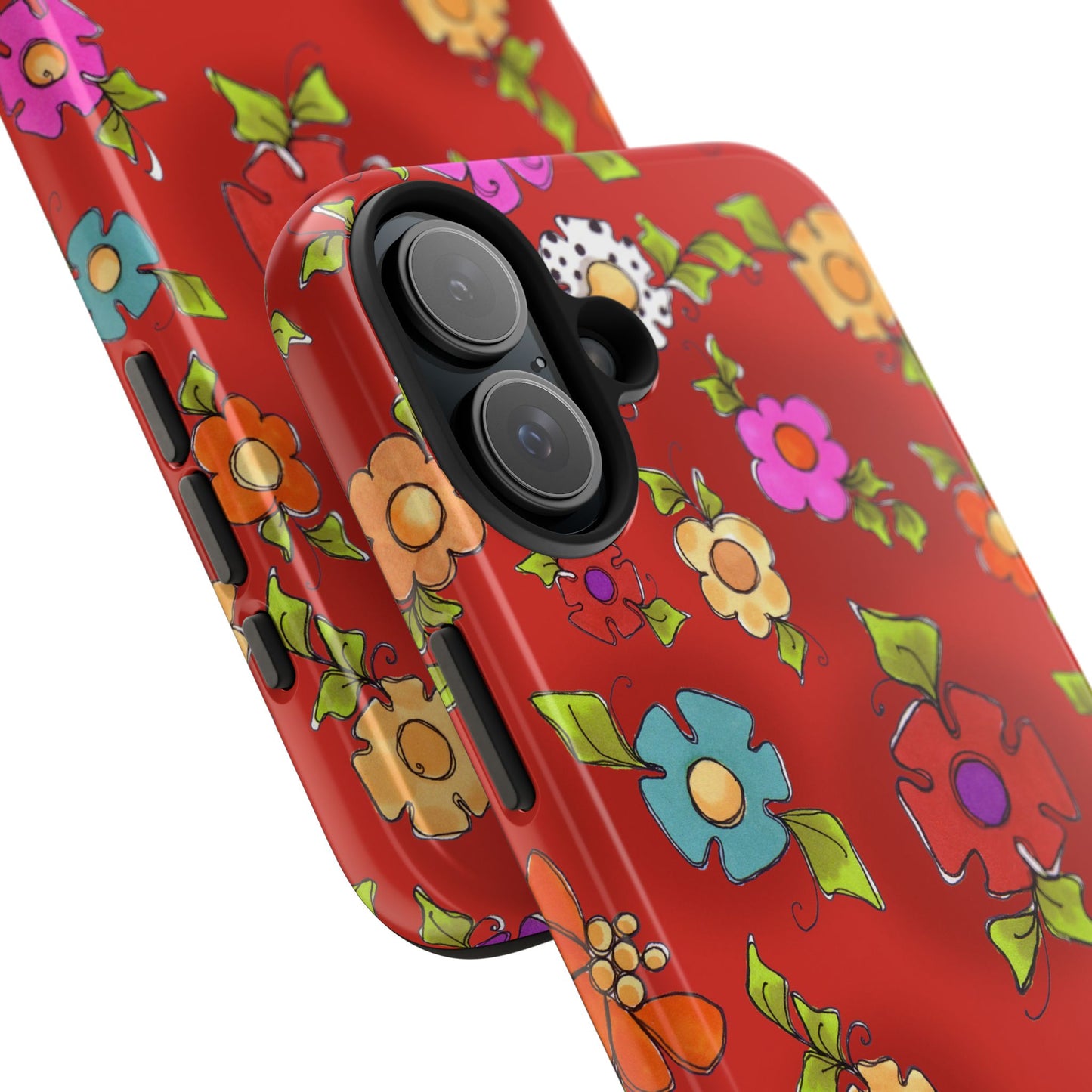 Happy Blooms Red Phone Case