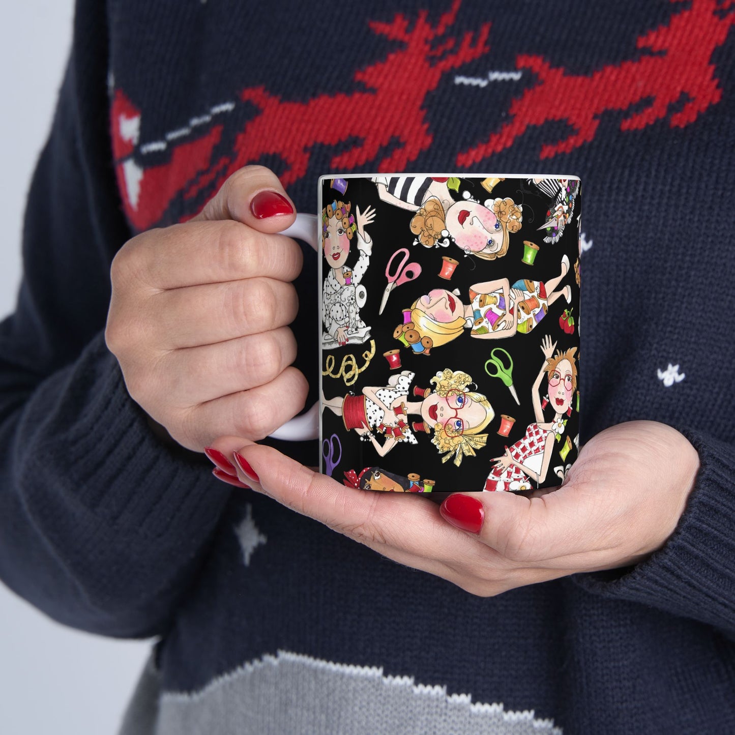 Sew Tossed Black Cup