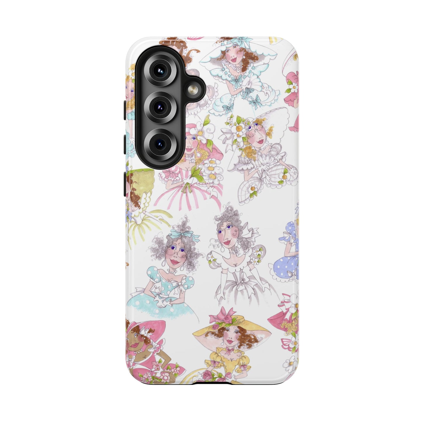 Tossed Belles White Phone Case