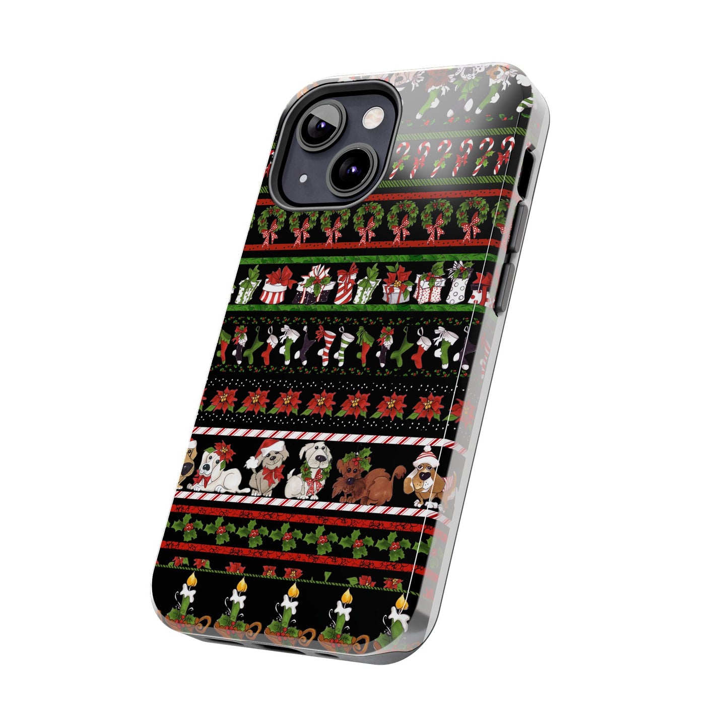 Holiday Borders Black Phone Case