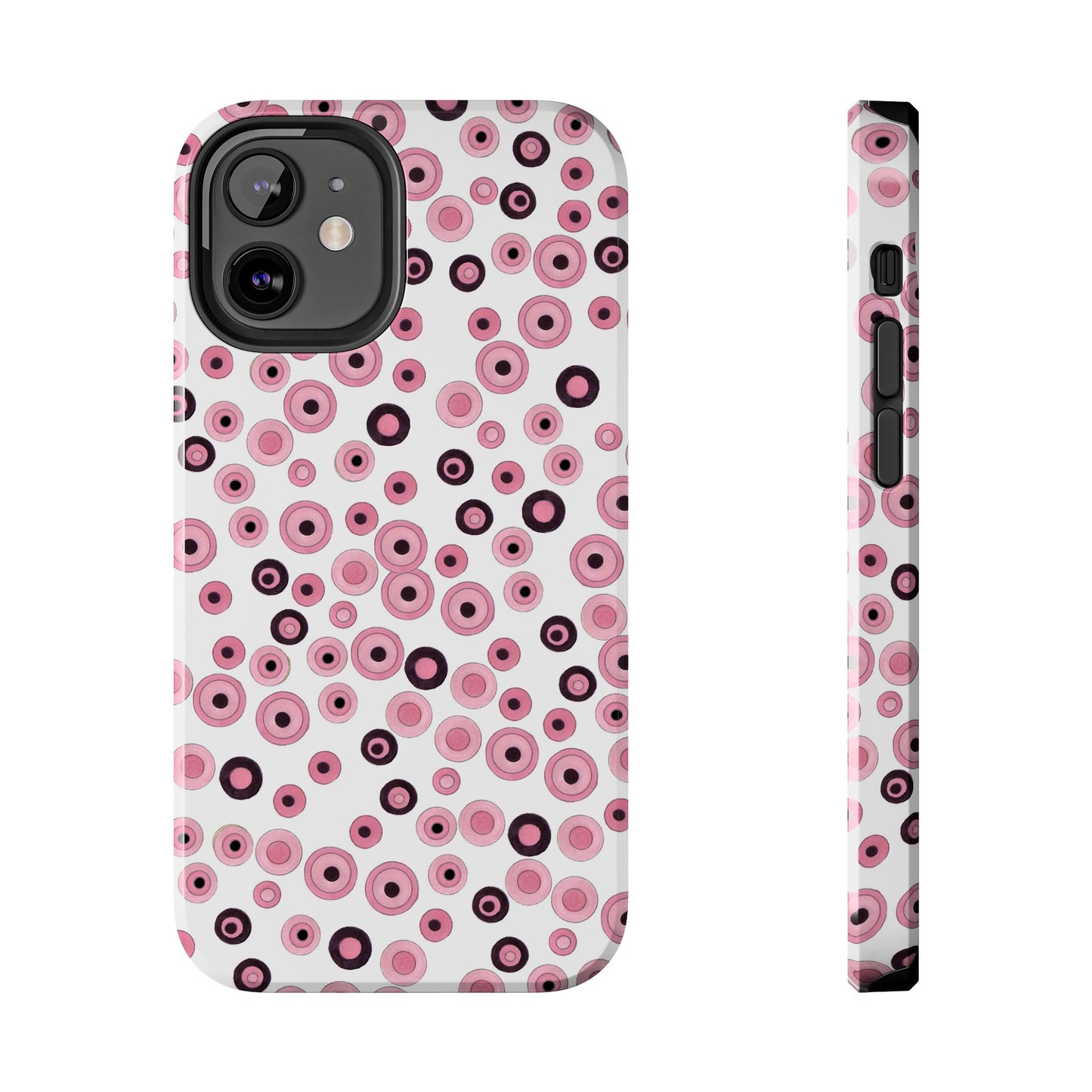 Dots White / Pink Phone Case