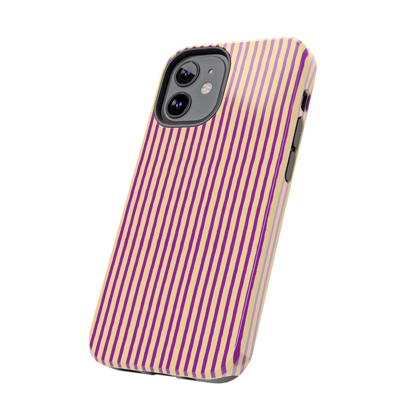 Stripe Yellow / Purple Phone Case