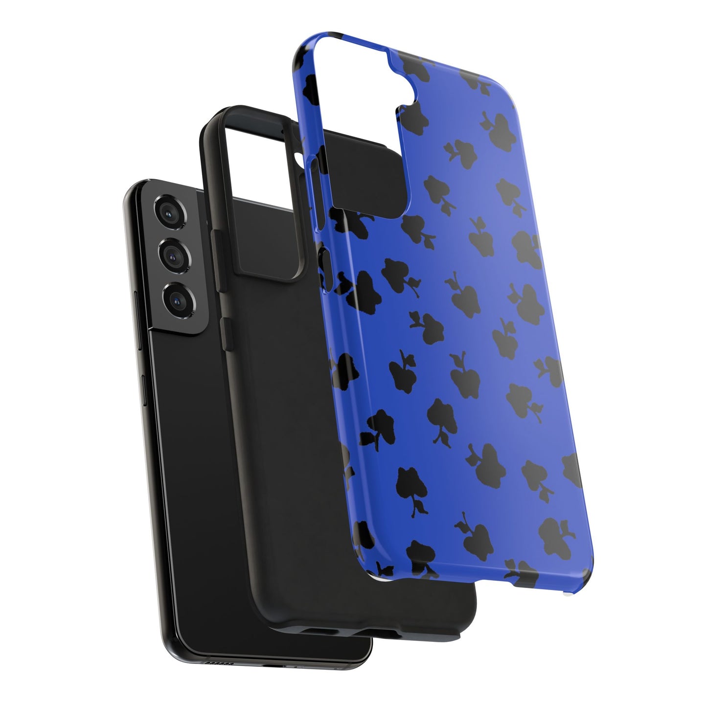 Happy Apples Blue / Black Phone Case