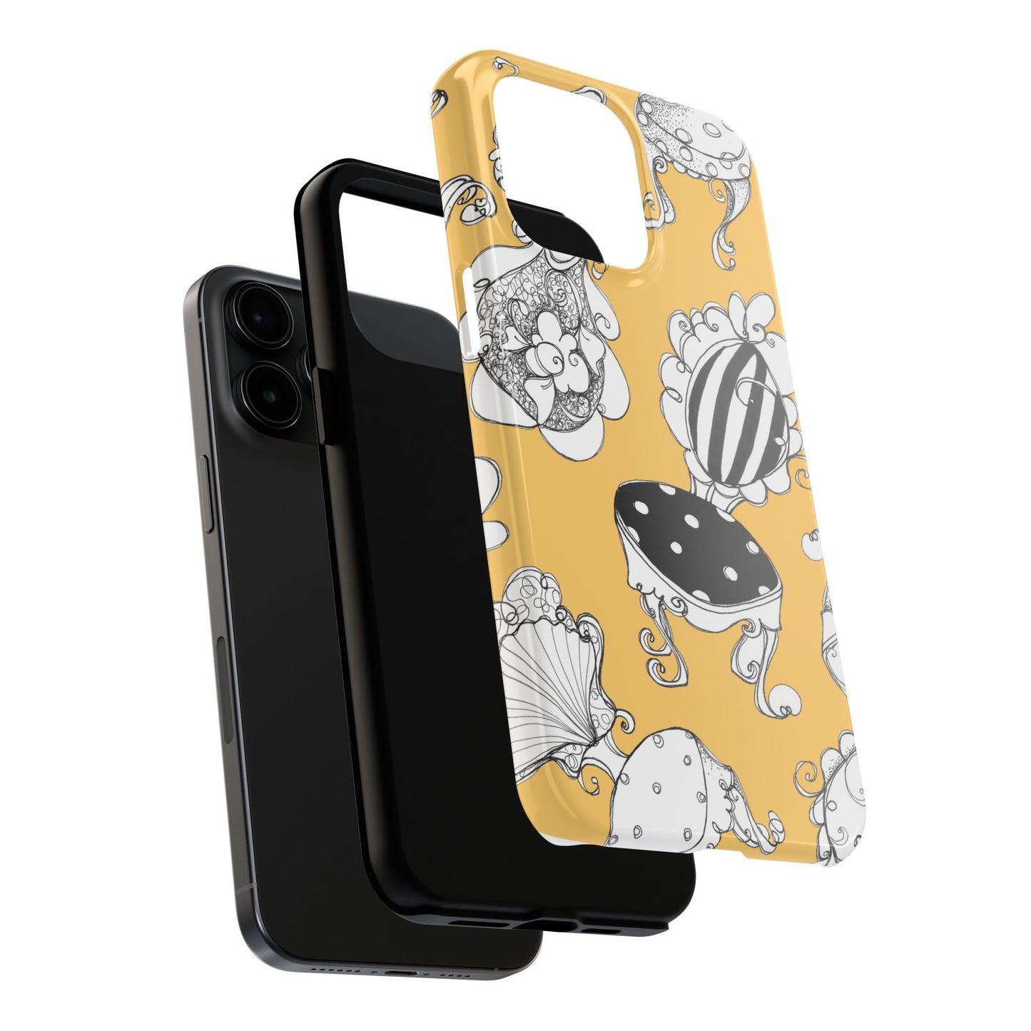 Bistro Chairs Yellow Phone Case