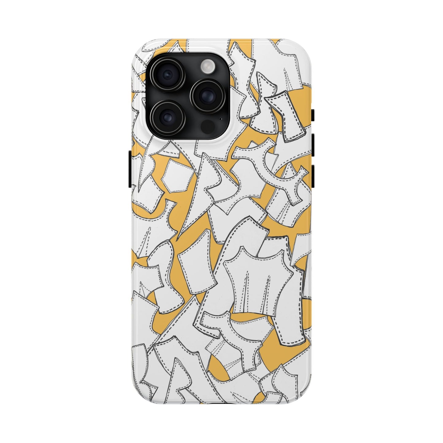 Pattern Pieces Yellow Phone Case