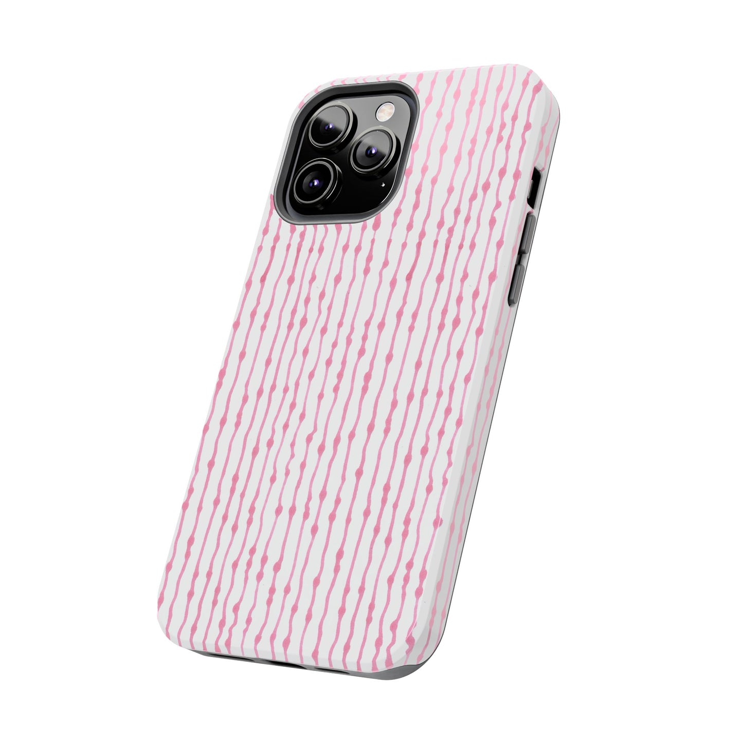 Faux Seersucker White / Pink Phone Case