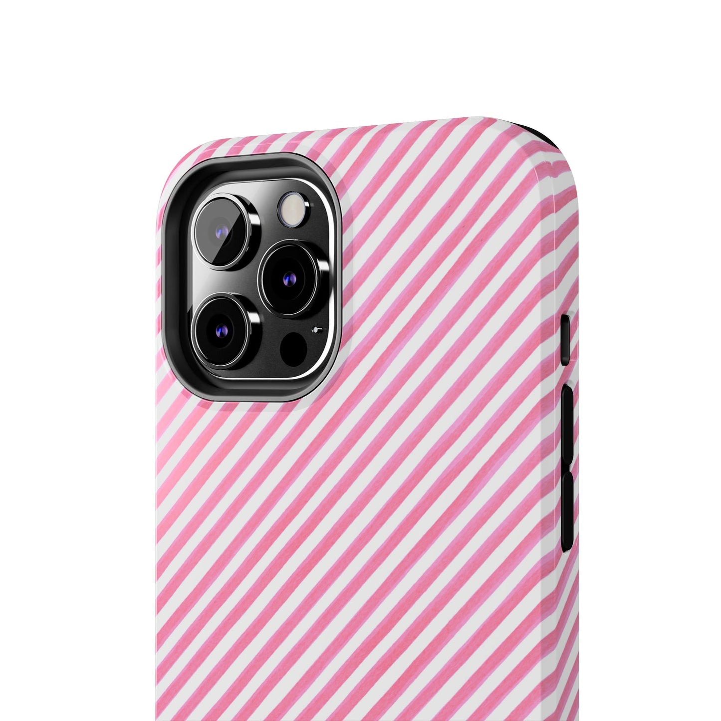 Bias Stripe Pink / White Phone Case