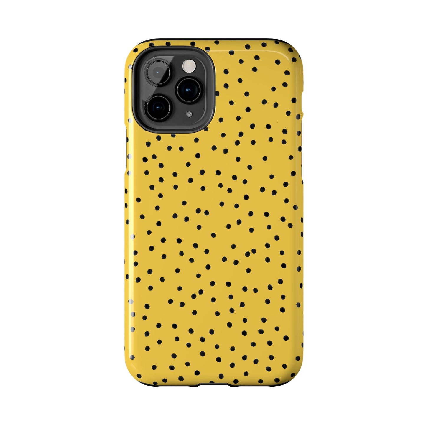 Dinky Dots Yellow / Black Phone Case