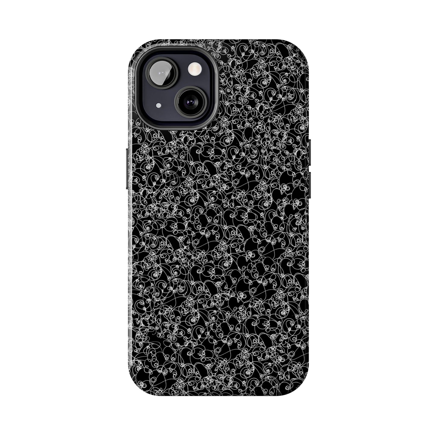 Scribble Black / White Phone Case