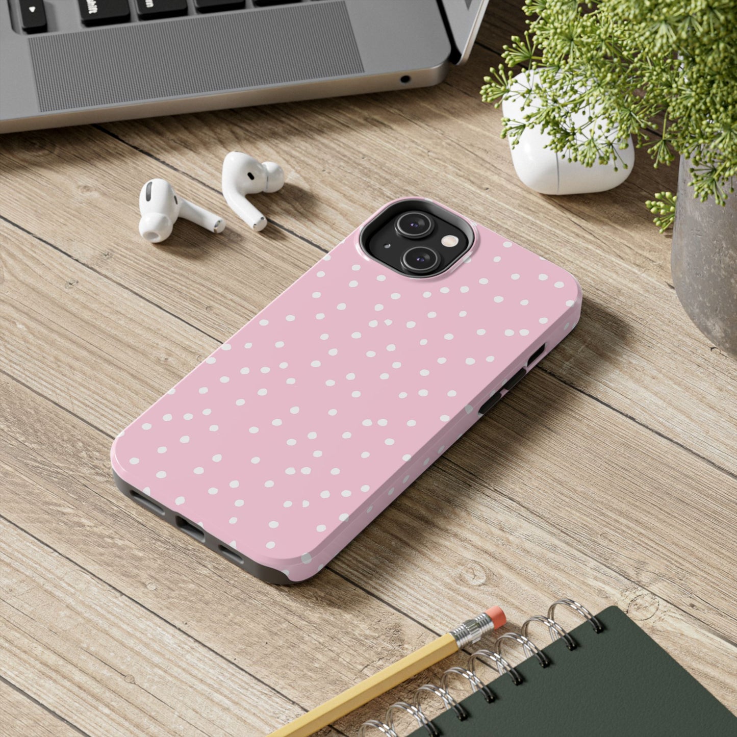 Space Dots Pink / White Phone Case