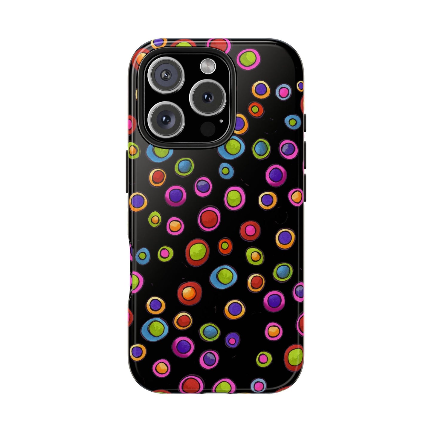 Dopey Dots Black Phone Case