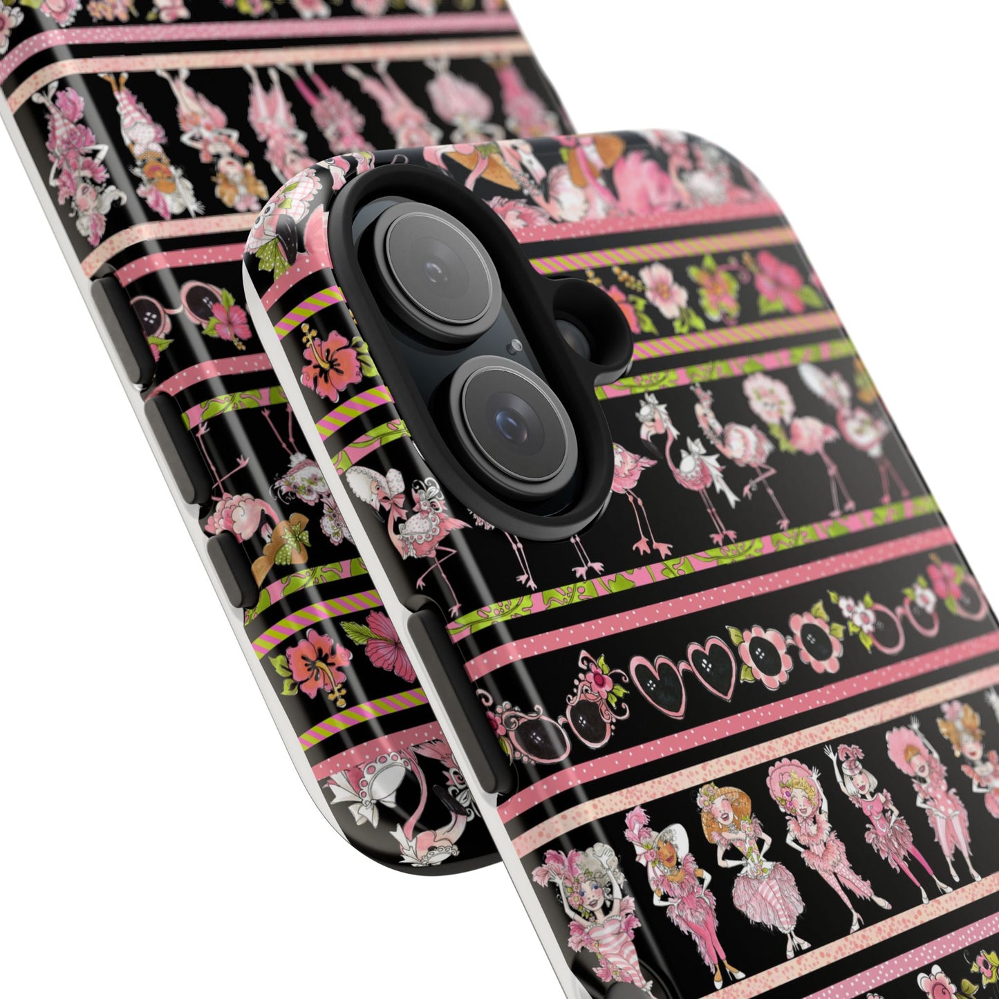 Flam Borders Black Phone Case