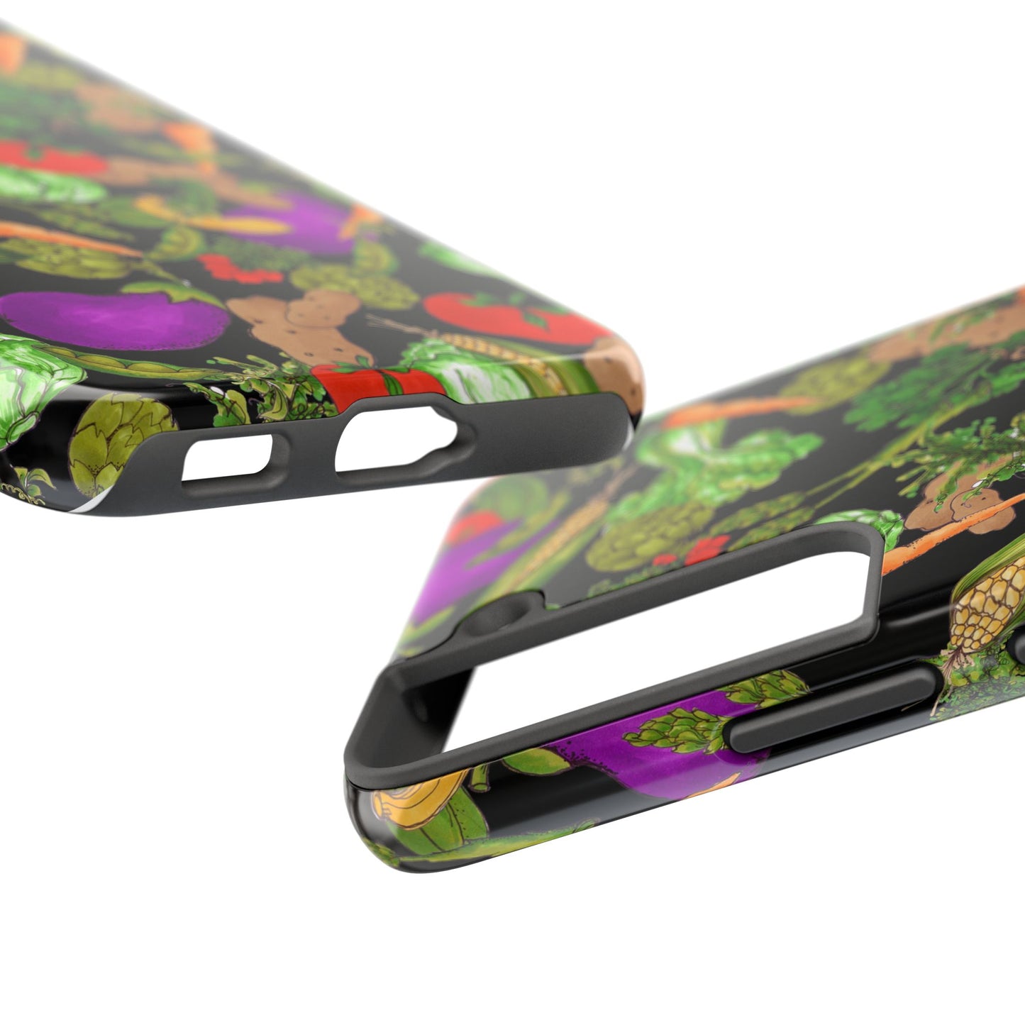 Veggie Jungle Black Phone Case