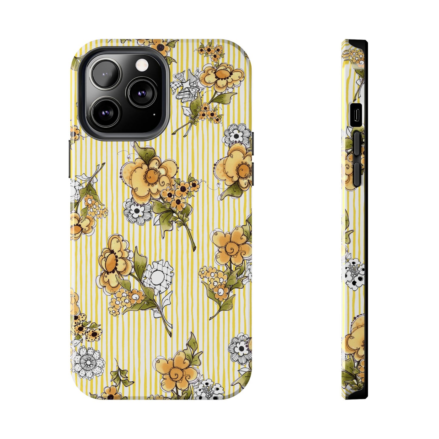 Bee Floral White / Yellow Phone Case