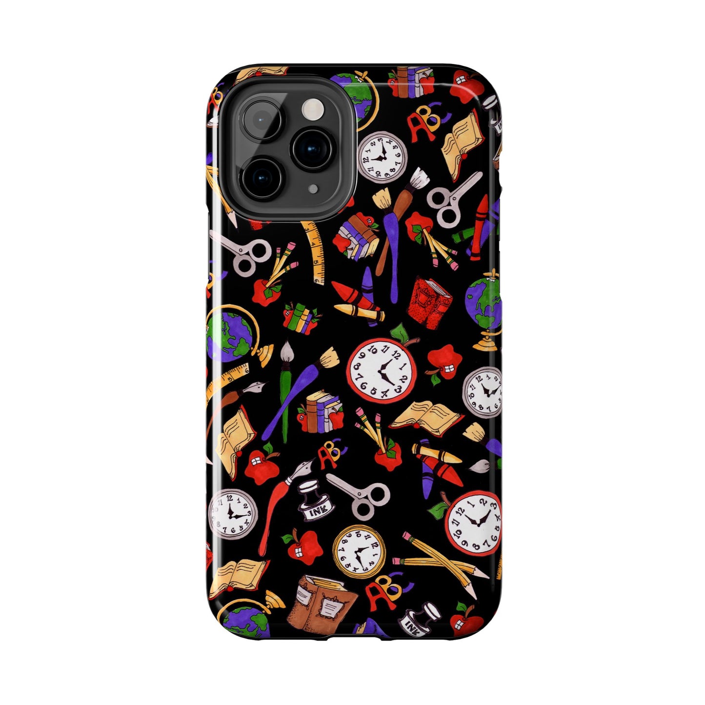 School Stuff Black Phone Case