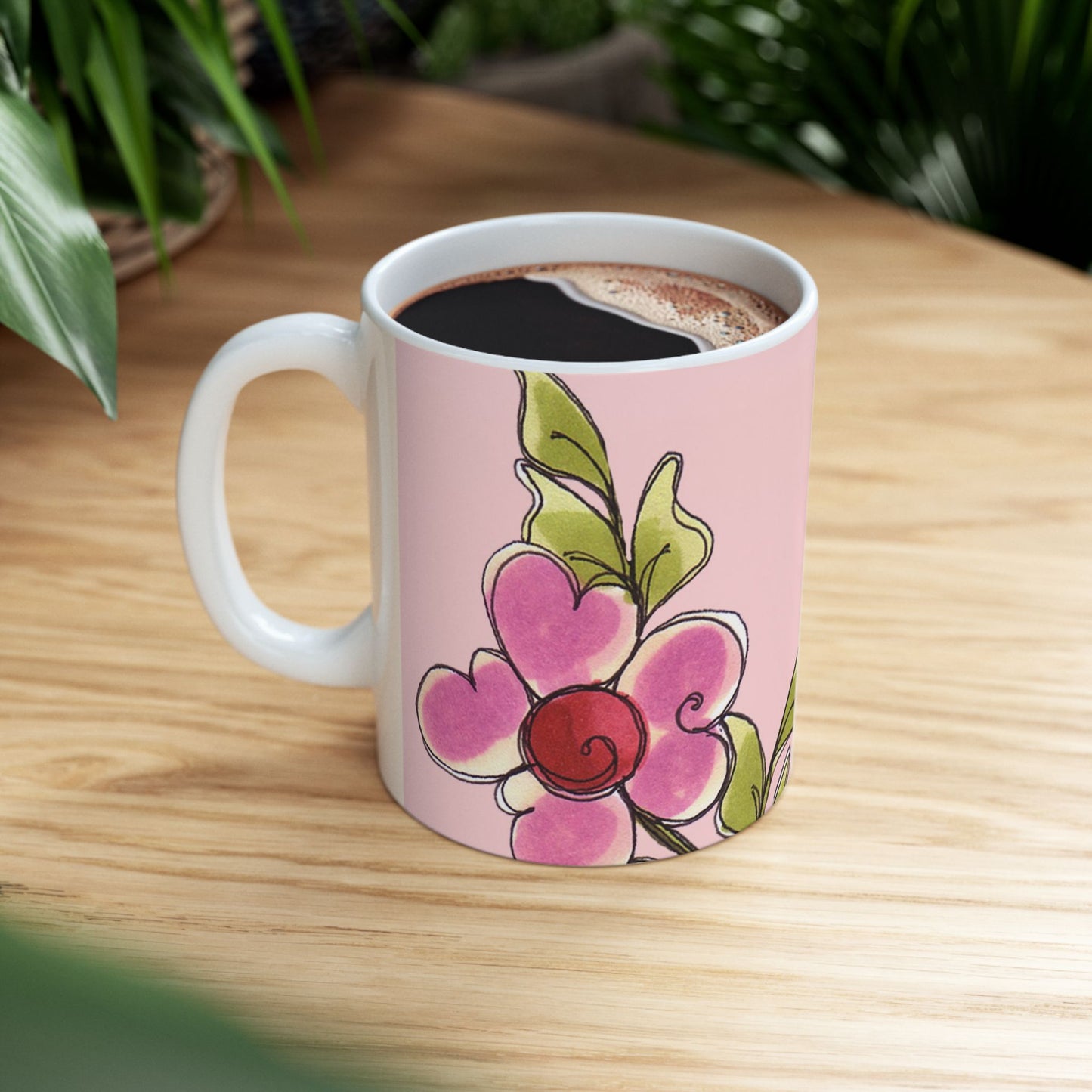 Jumbo Floral Pink Cup