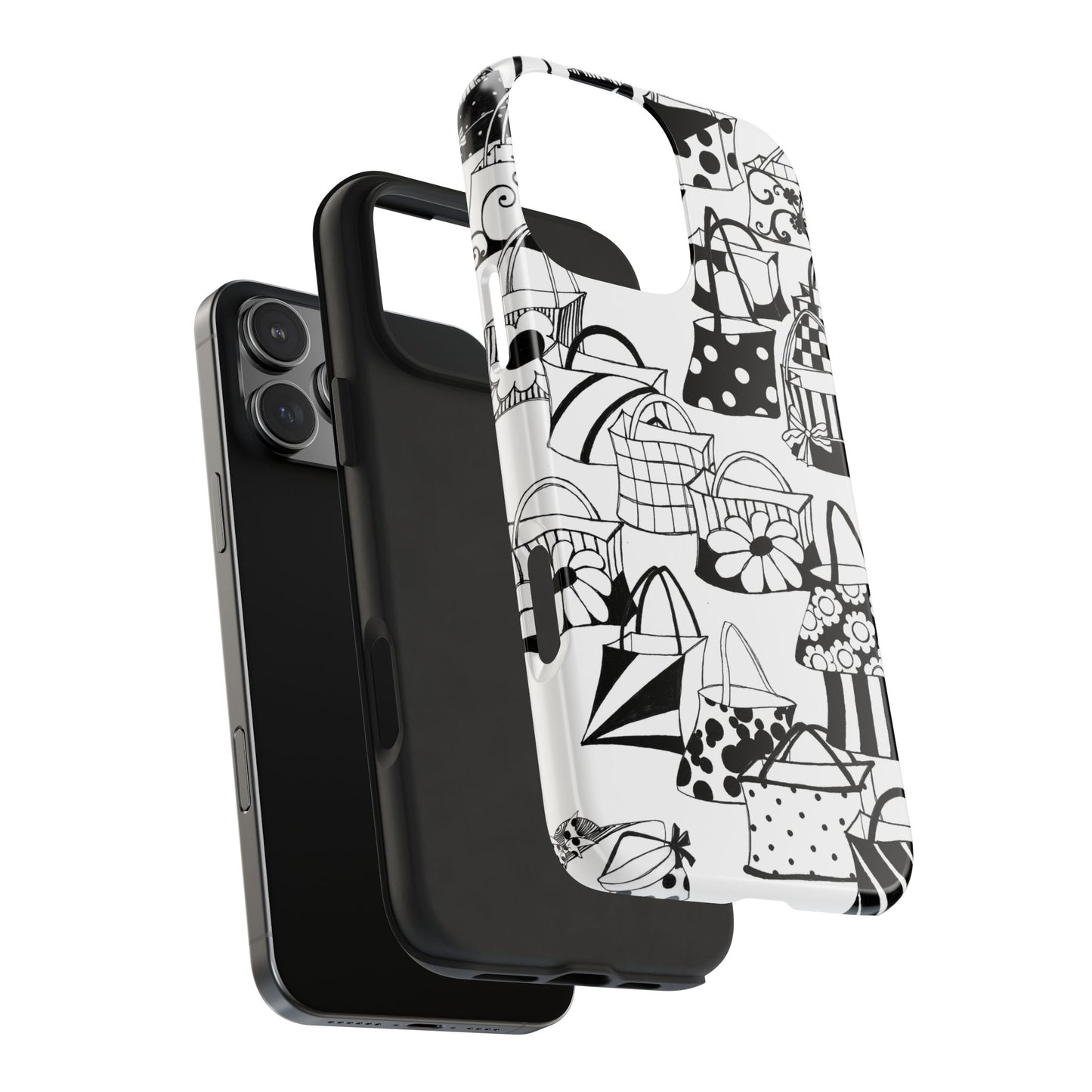 Totes White / Black Phone Case