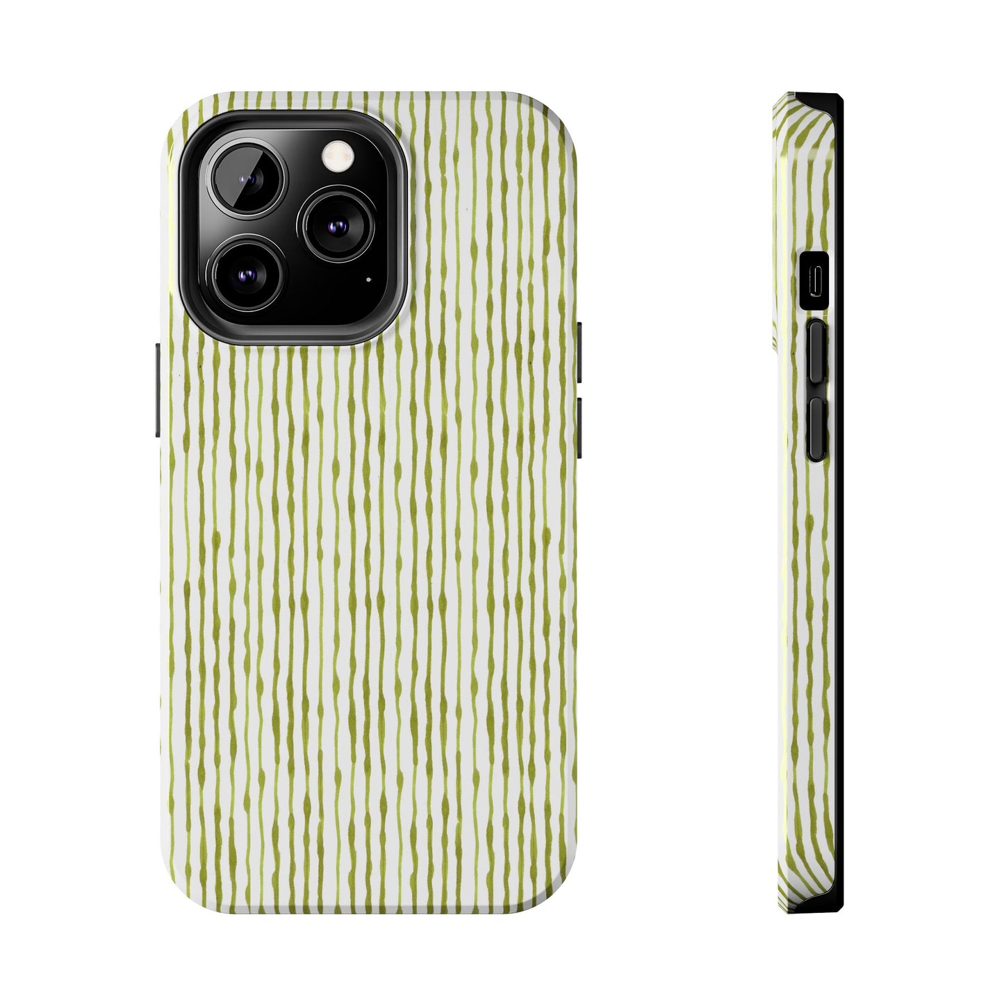 Faux Seersucker White / Green Phone Case