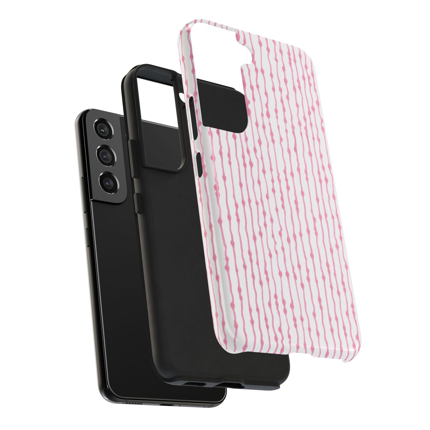 Faux Seersucker White / Pink Phone Case