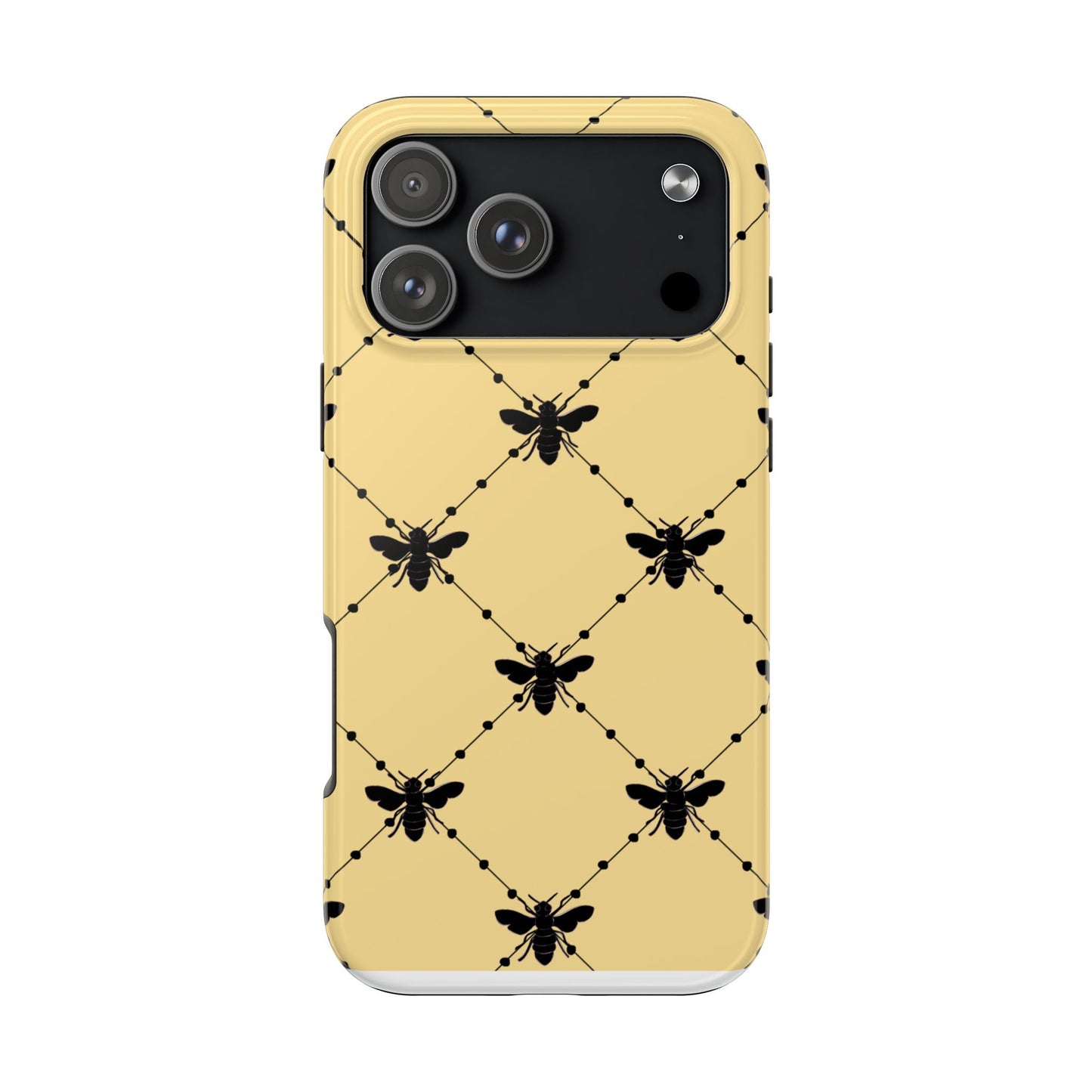 Beaded Bees Yellow Phone Case