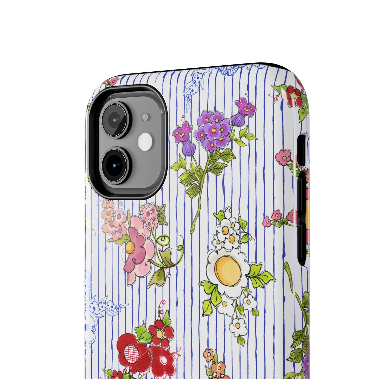 Mixed Bouquets Blue / White Phone Case