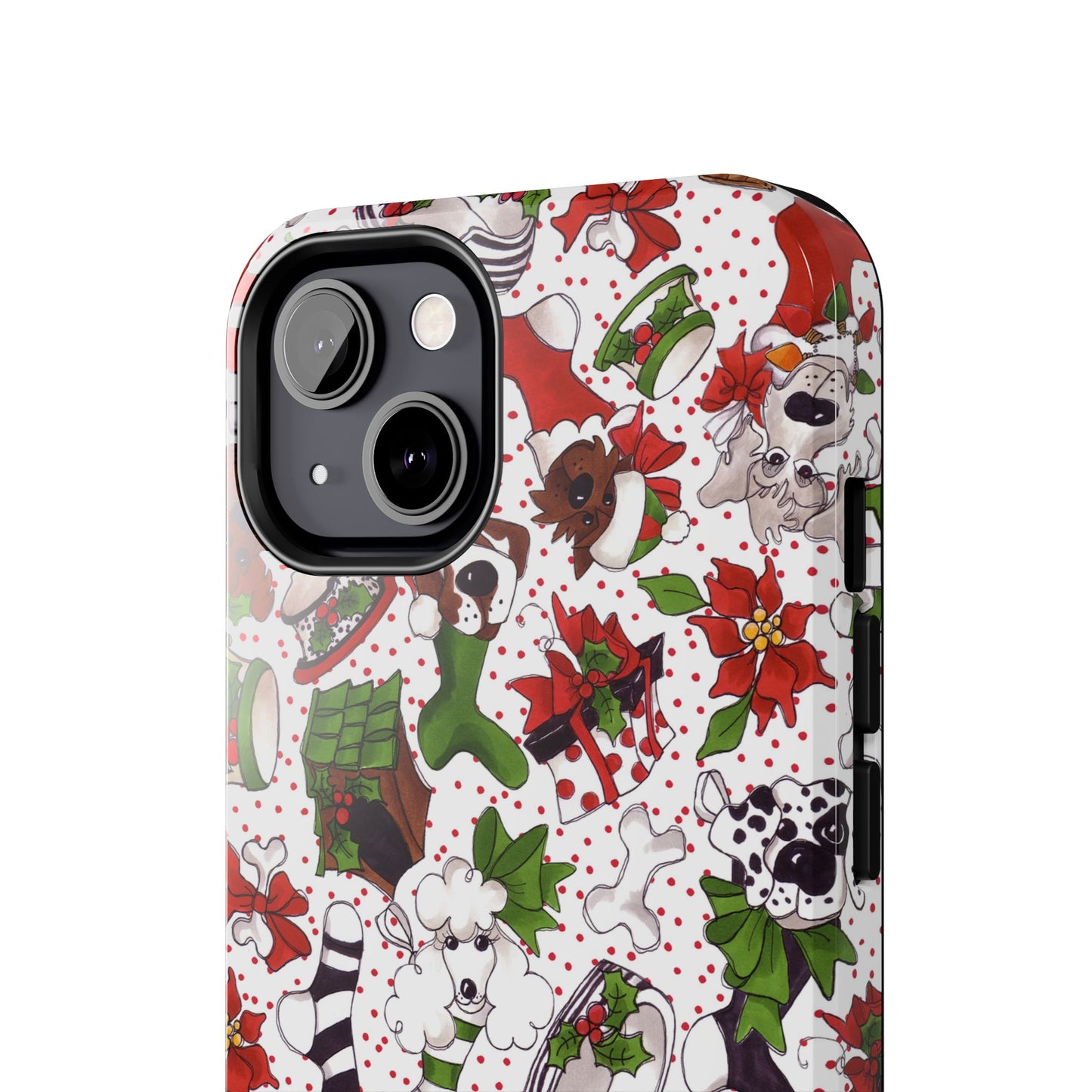 Holiday Fun Toss White / Red Phone Case