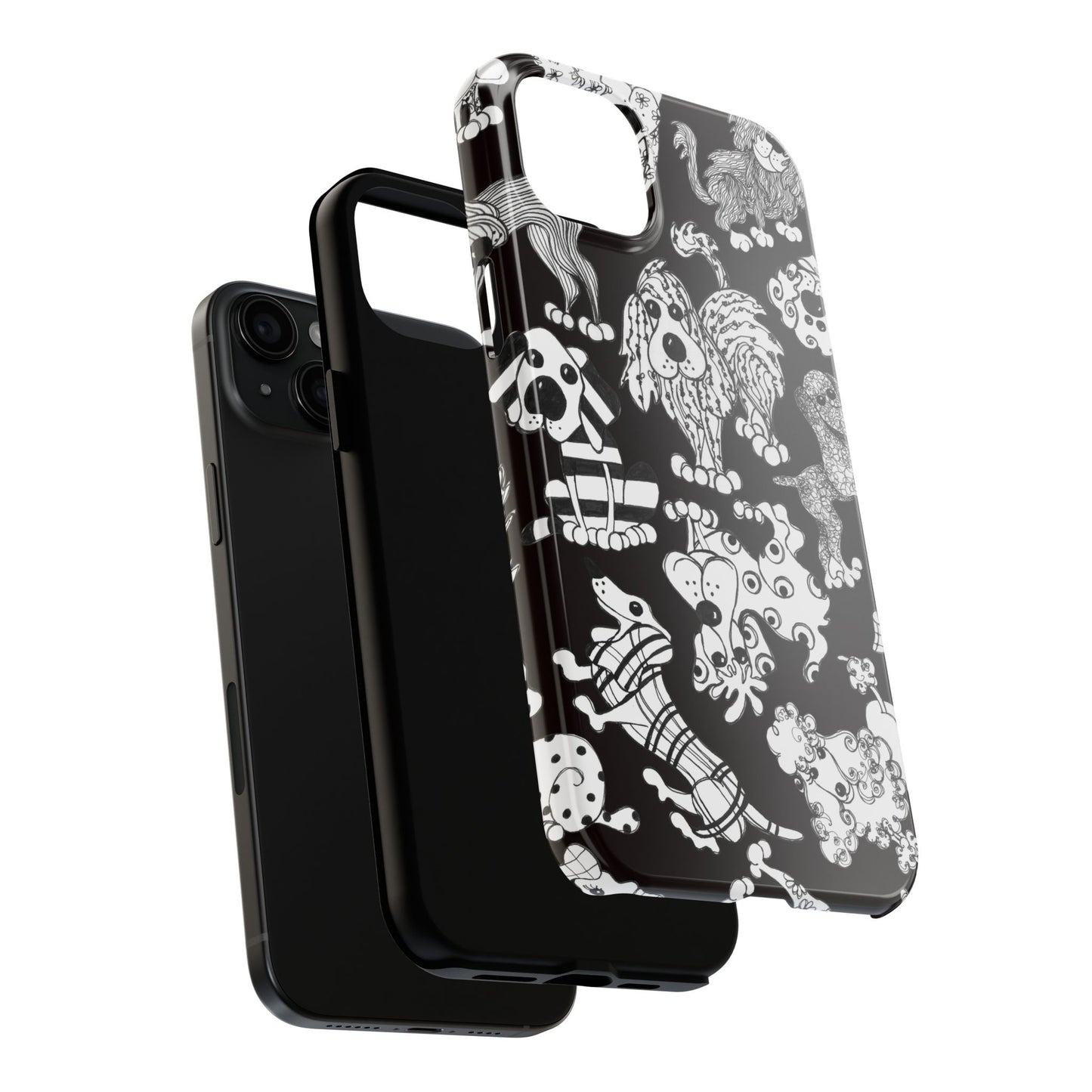 Dear Doggies Black Phone Case