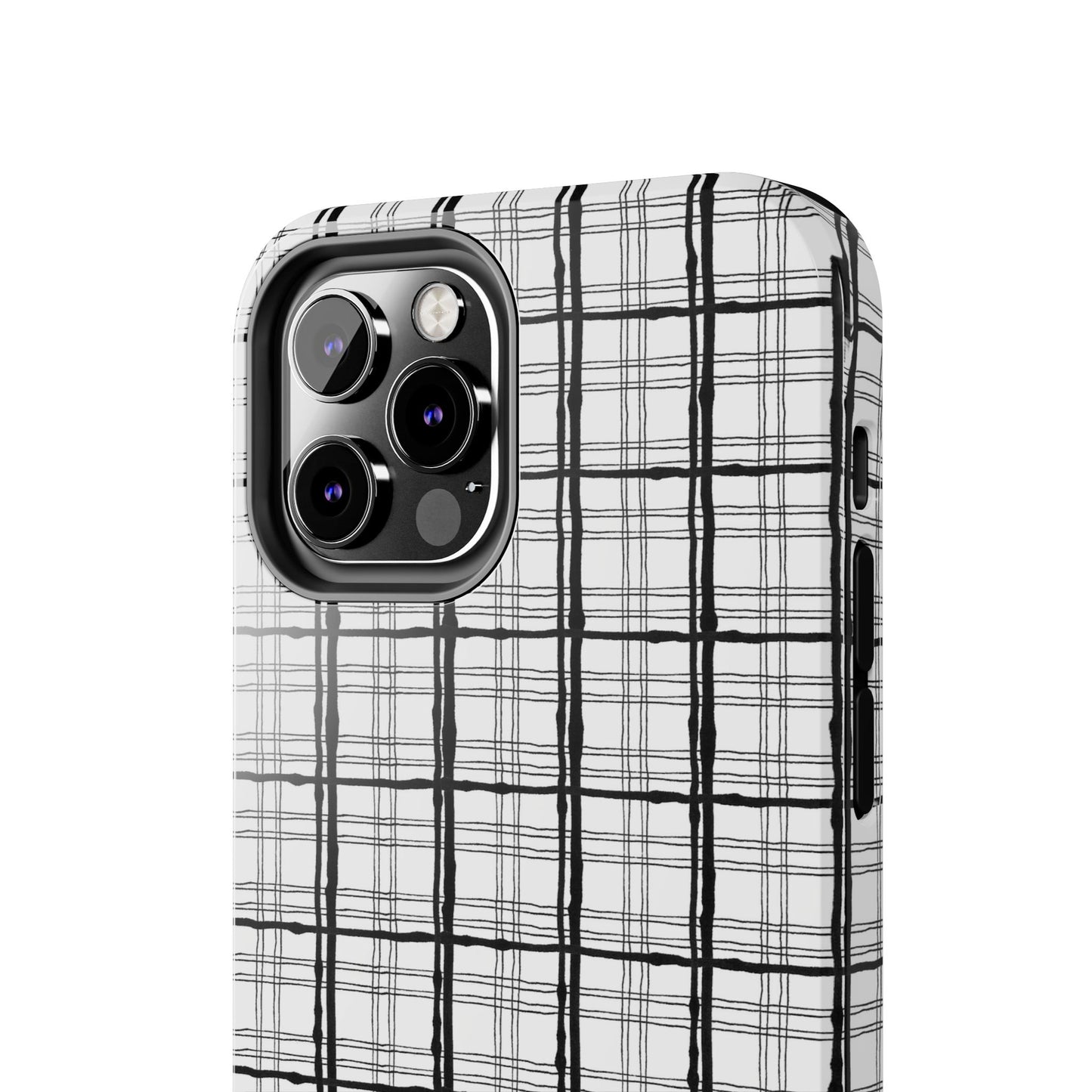 Sophistiplaid White / Black Phone Case