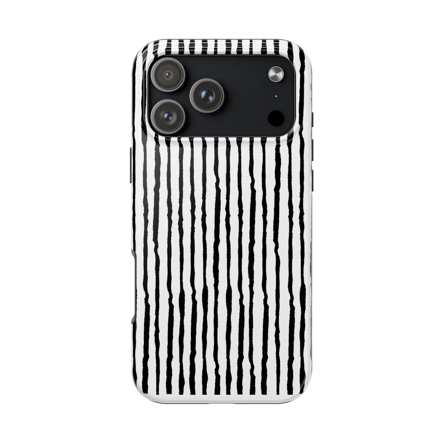 Sorta Stripe White / Black Phone Case