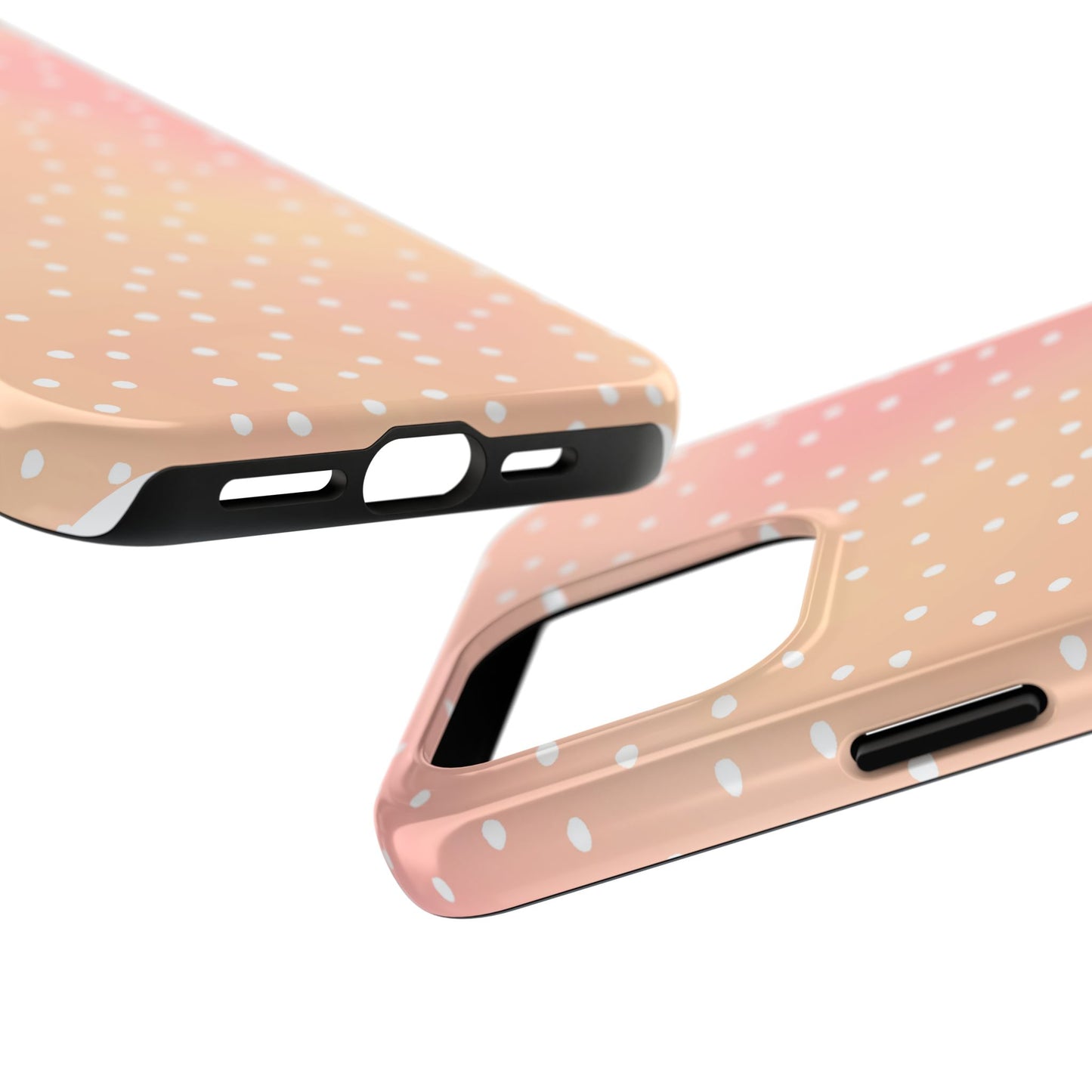 Dinky Dots Peach / White Phone Case